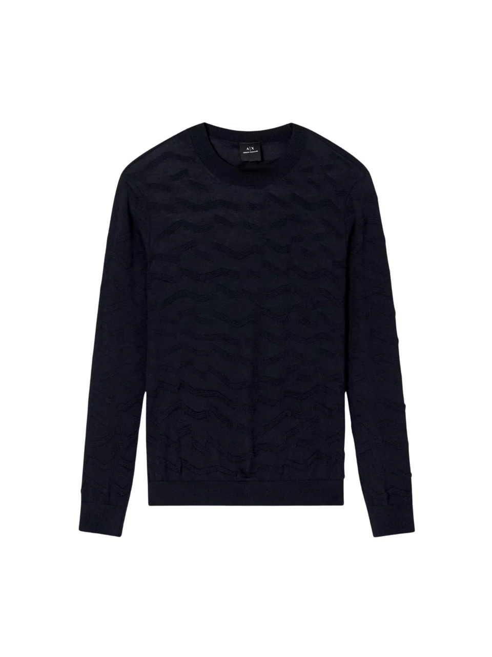 Girocollo ml Zig Zag Armani Exchange Uomo Navy - Image 3