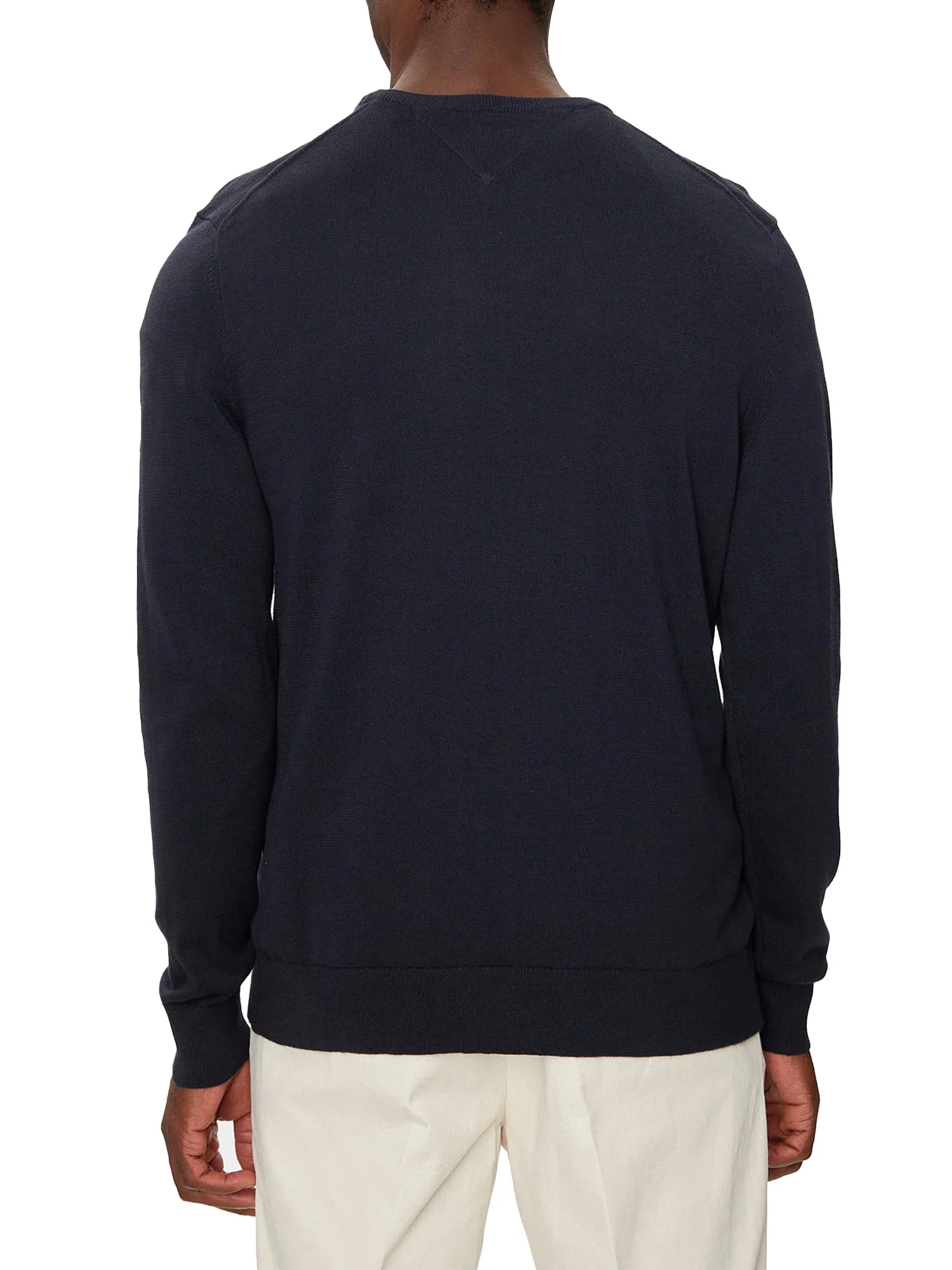 Girocollo slim fit essential in cotone blu - Image 2