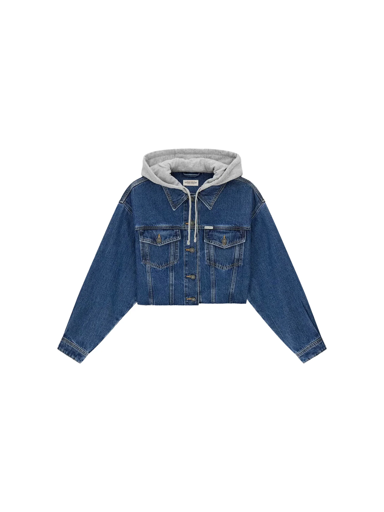 Giubbino Guess donna BT. Capp. Cropped denim medio - Image 4