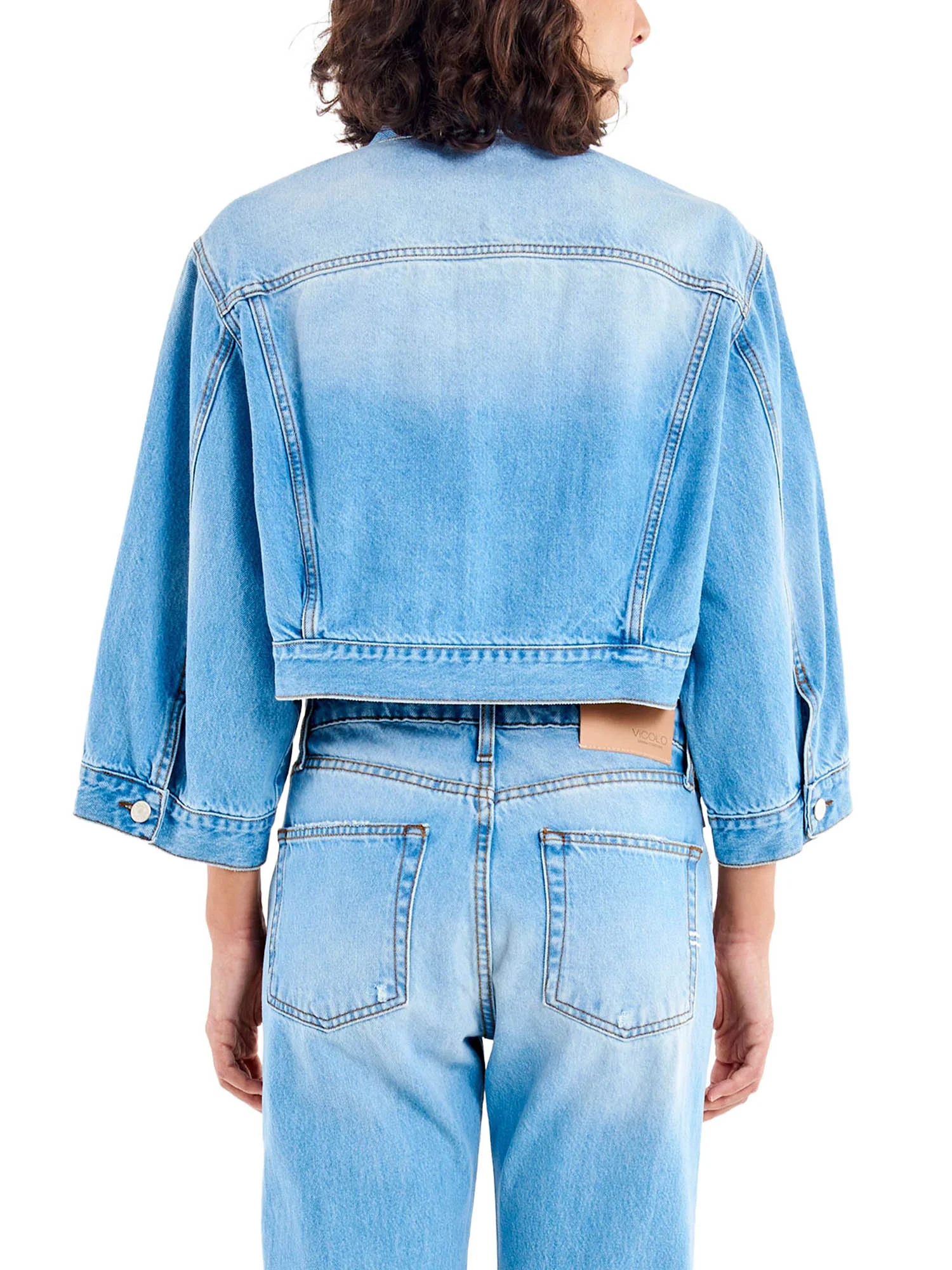 Giubbino Vicolo donna BT. Crop denim chiaro - Image 2