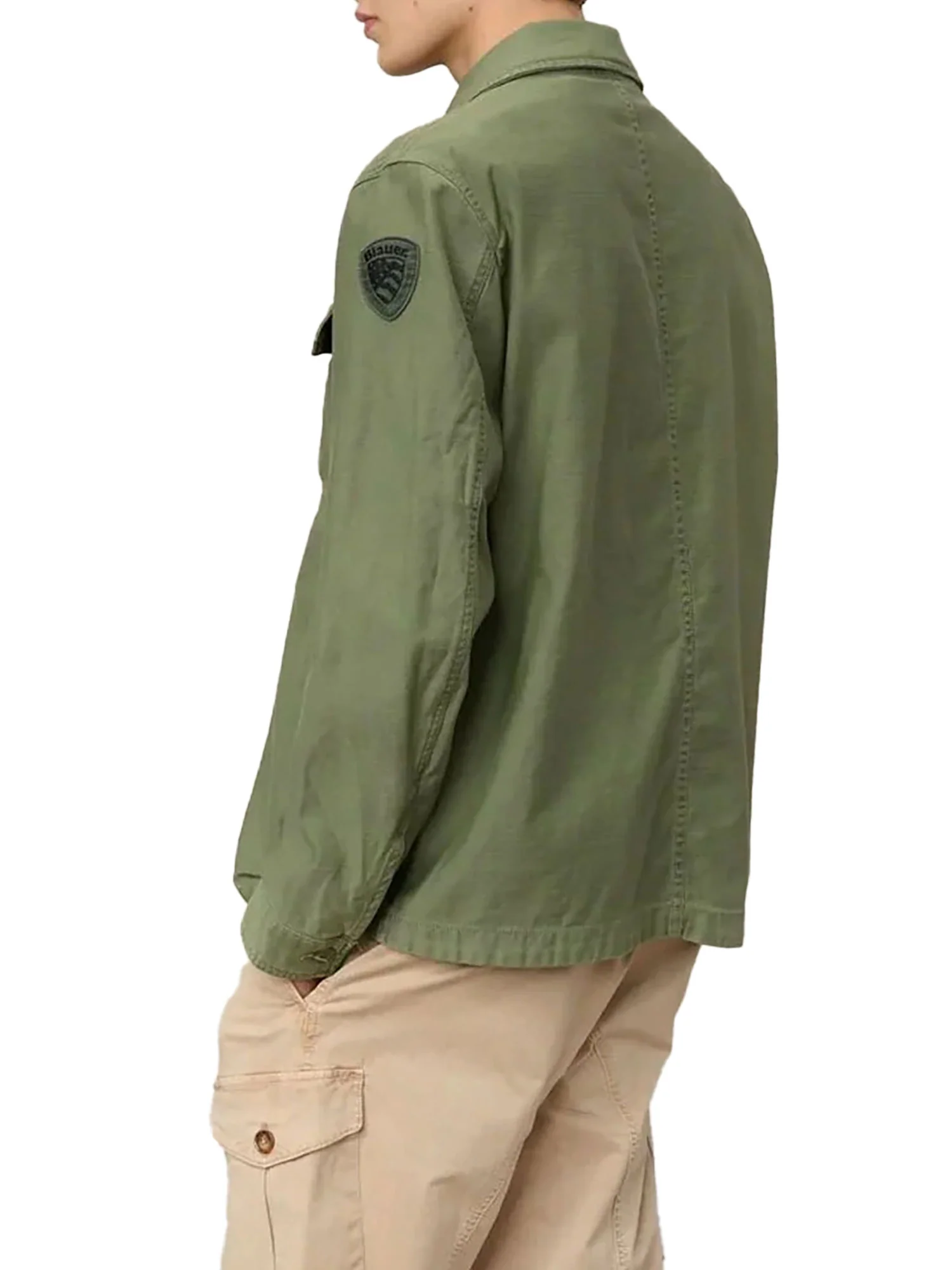 Giubbino Blauer uomo con bottoni Goodale dyed olive - Image 2