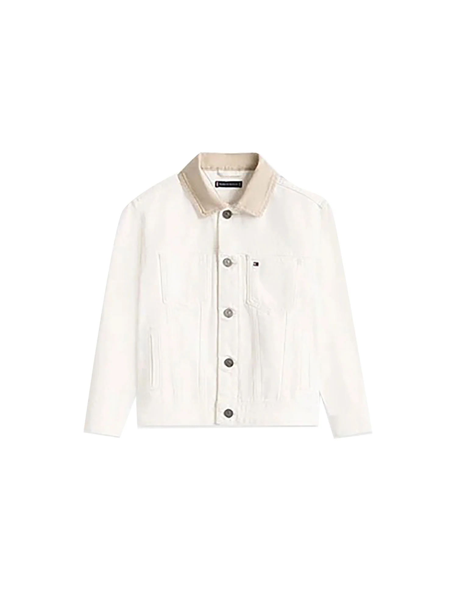 Giubbino Tommy Hilfiger bambino trucker heritage flag bianco