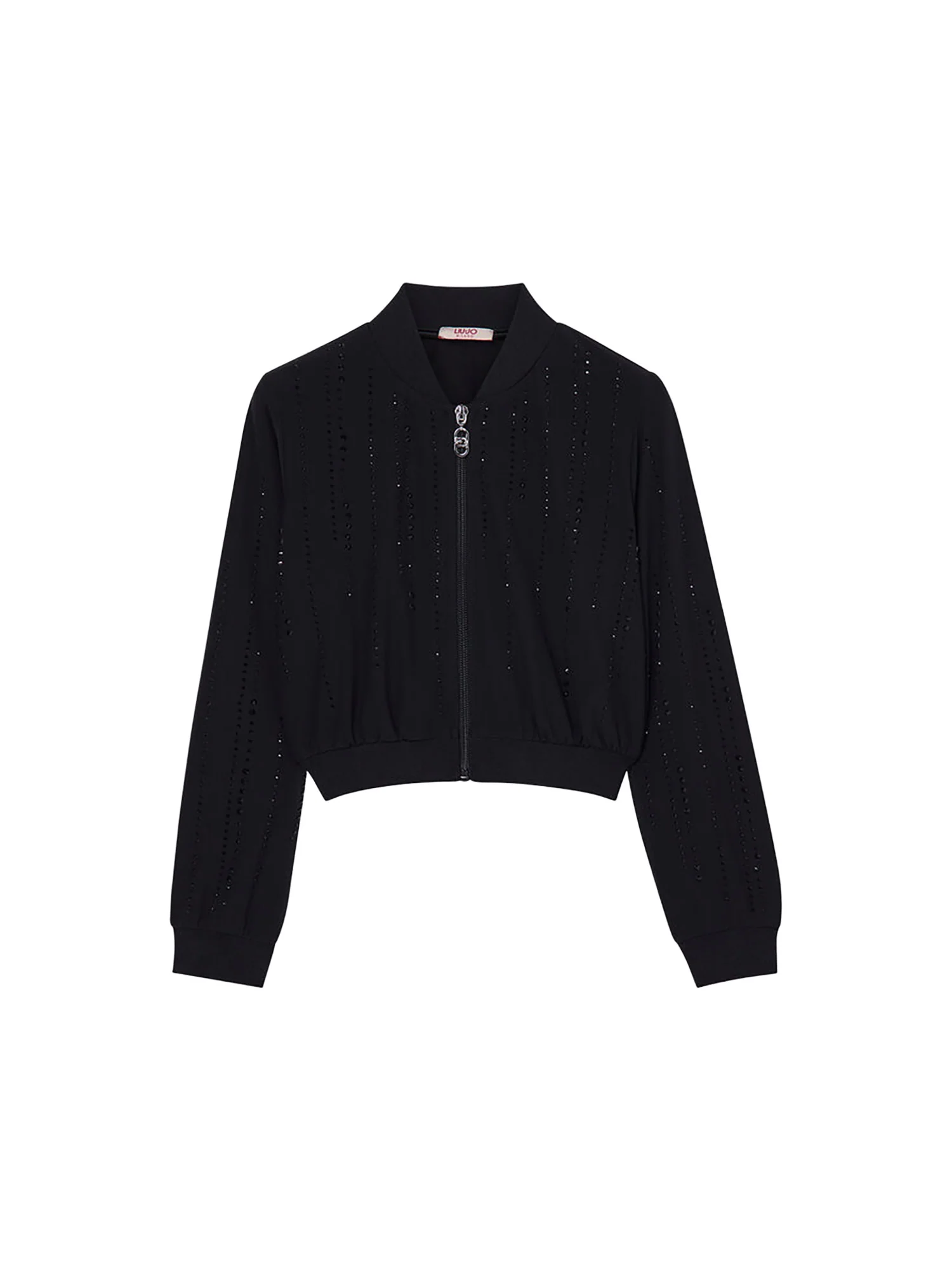 Giubbino Liu Jo ragazza Zip Allover Rhinestones nero