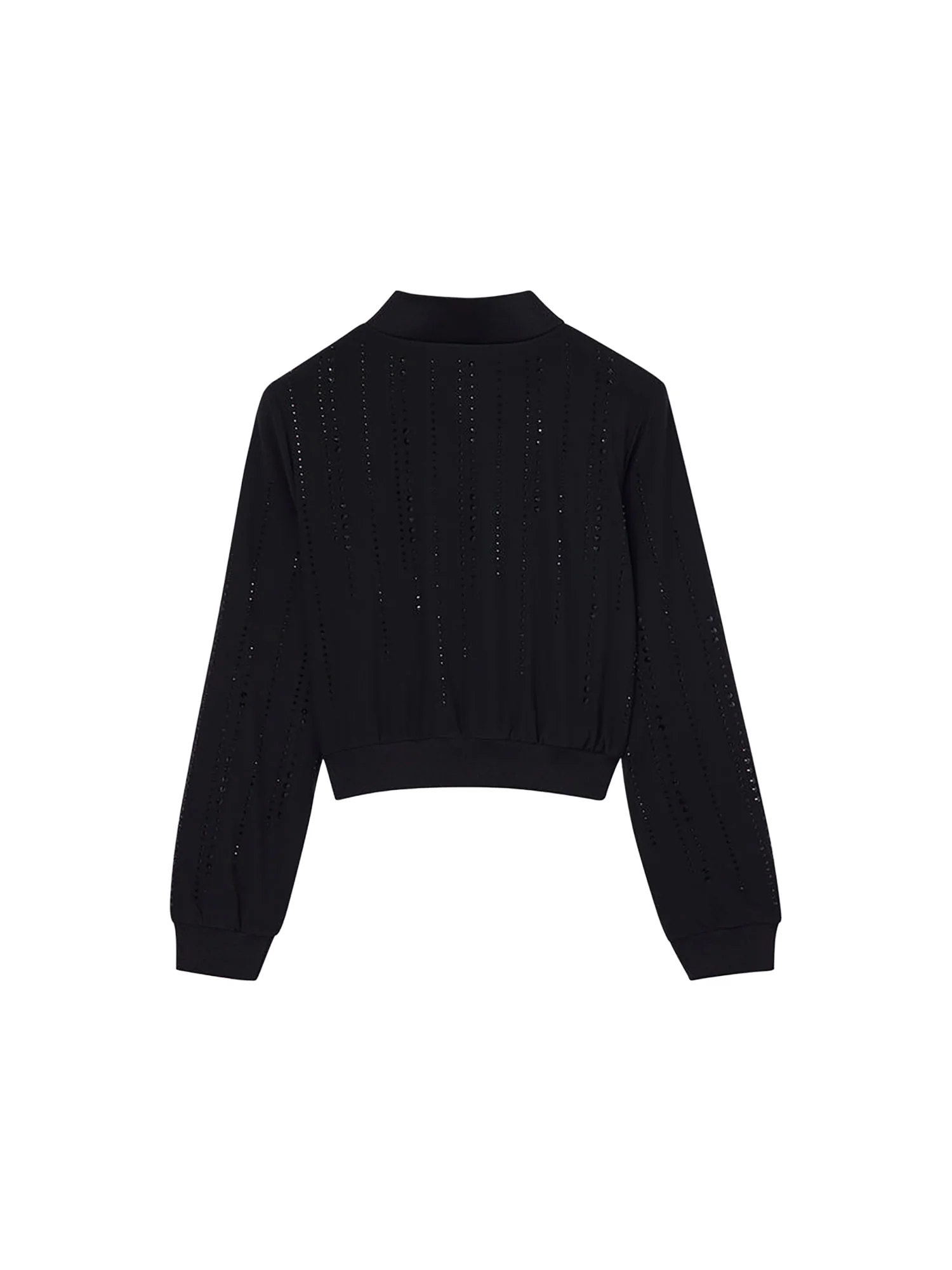 Giubbino Liu Jo ragazza Zip Allover Rhinestones nero - Image 2
