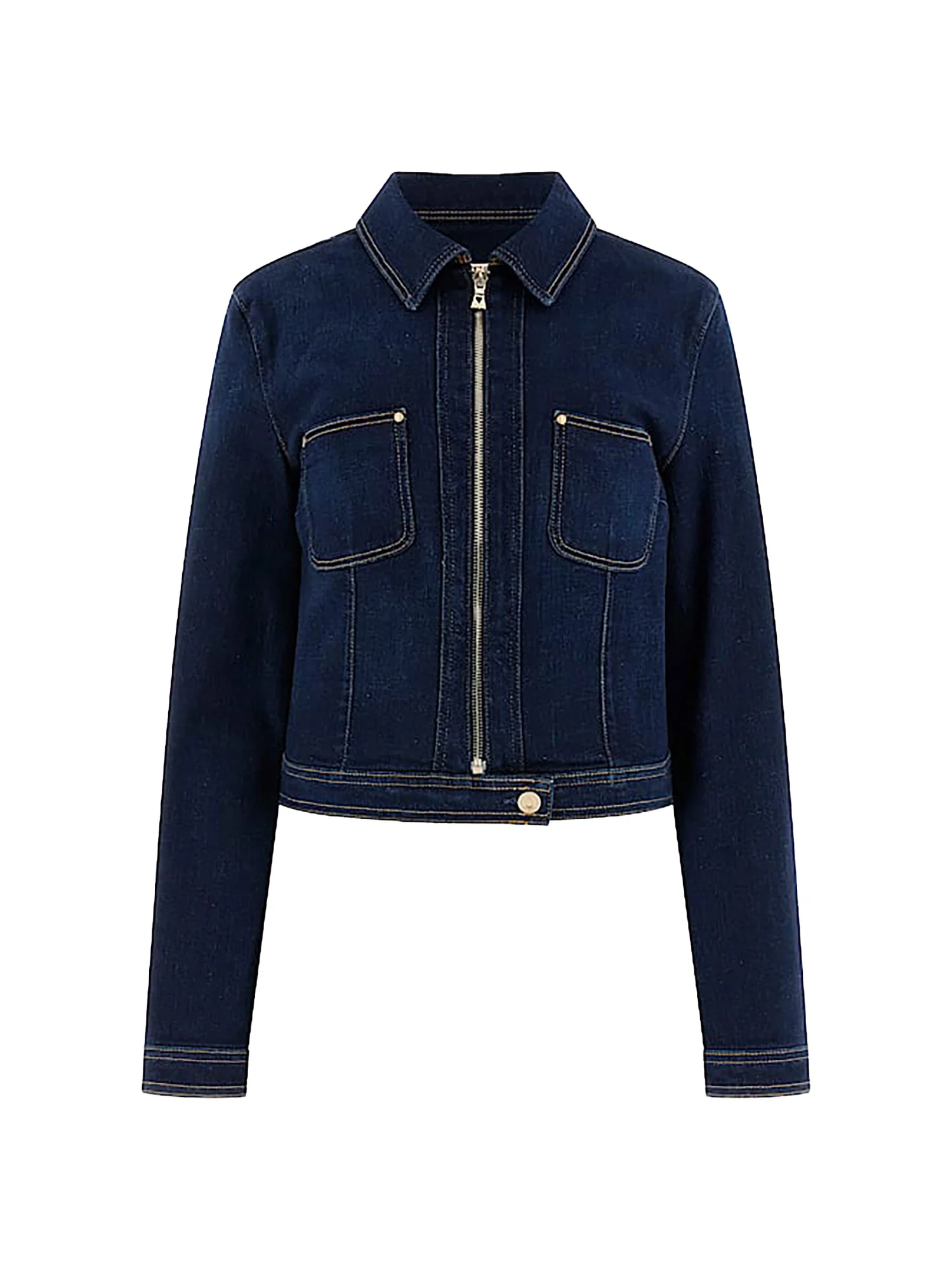 Giubbino Guess Donna con zip amelie denim scuro - Image 4