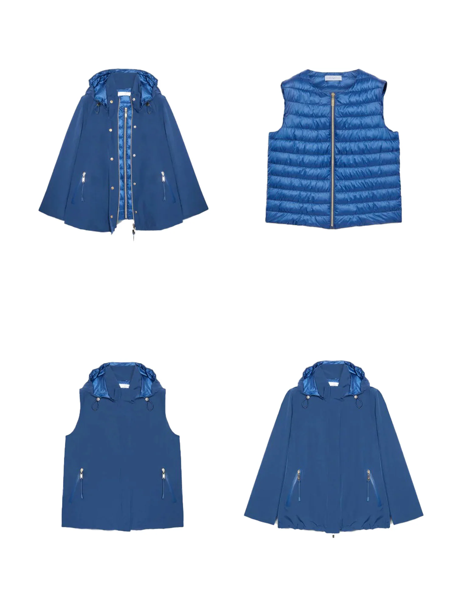 Giubbino Luisa Viola Donna con zip e cappuccio 4 in 1 blu - Image 7