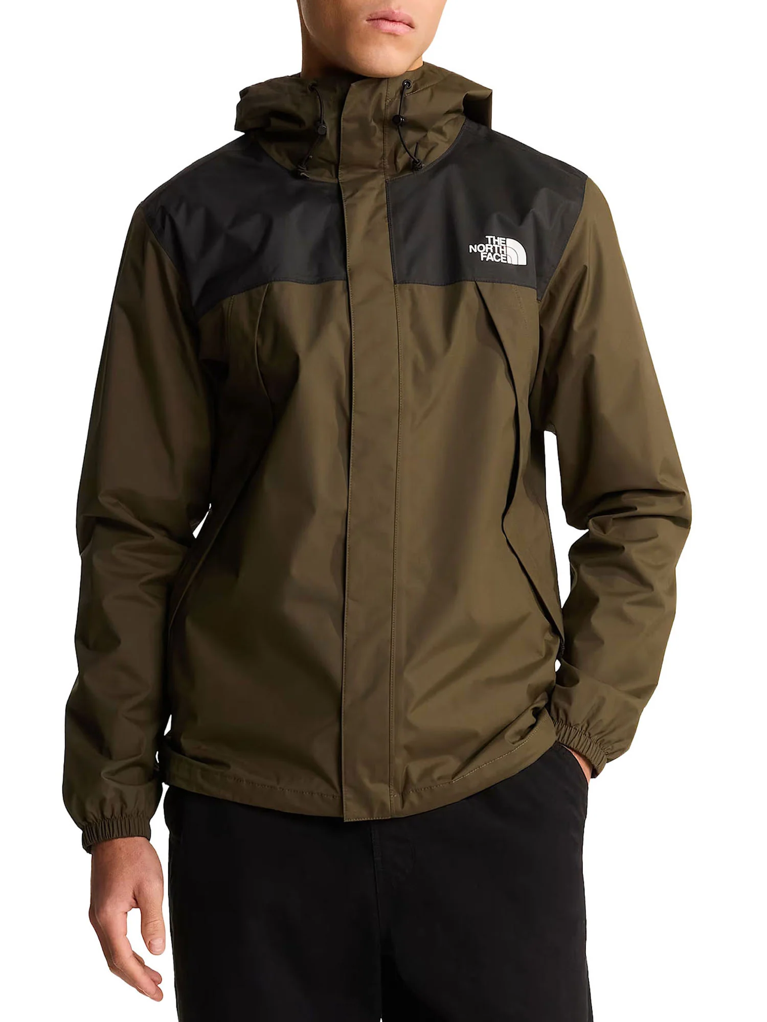 Giubbino The North Face Uomo con zip e cappuccio antora 
 verde/nero