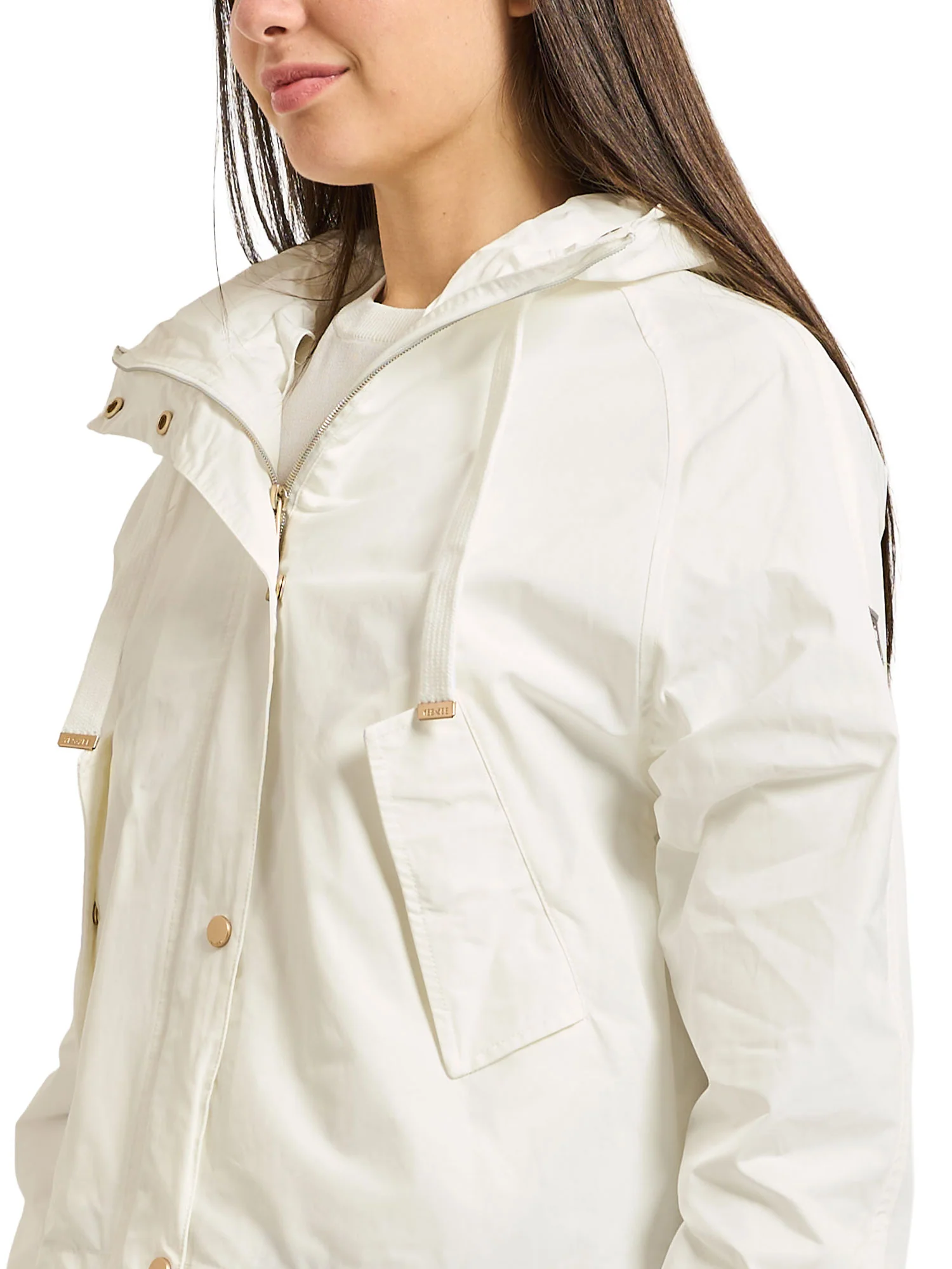 Giubbino Yes Zee donna Zip Capp. Crop gesso - Image 2