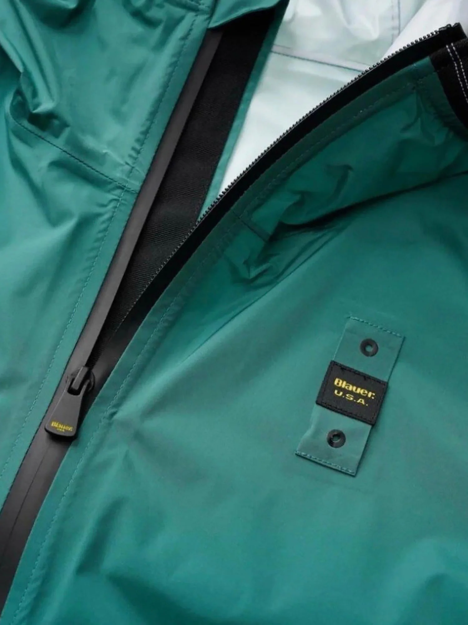 Giubbino Blauer uomo con zip e cappuccio Farrin verde - Image 3