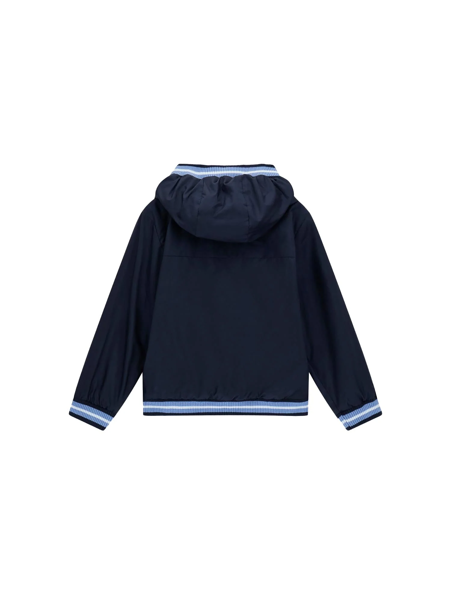 Giubbino Guess Bambino con zip, cappuccio e logo blu - Image 2