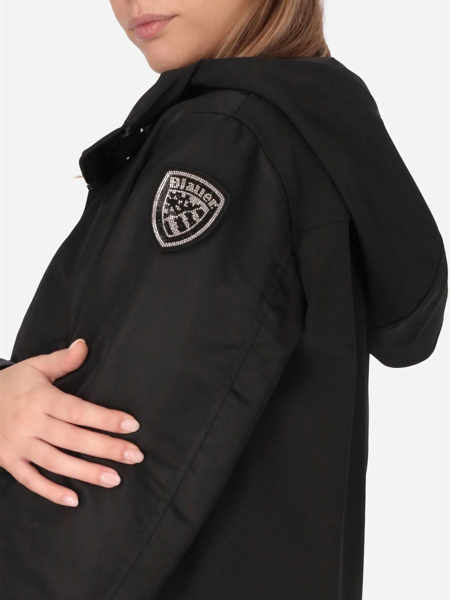 Giubbino Blauer donna con zip e cappuccio Marcella nero - Image 2