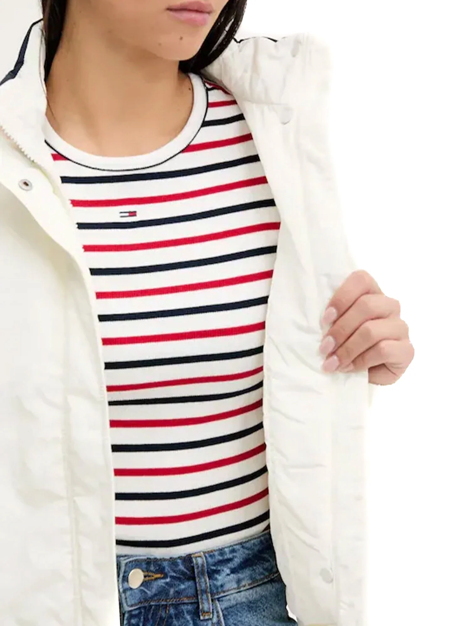 Giubbino zip essential ecru - Image 3