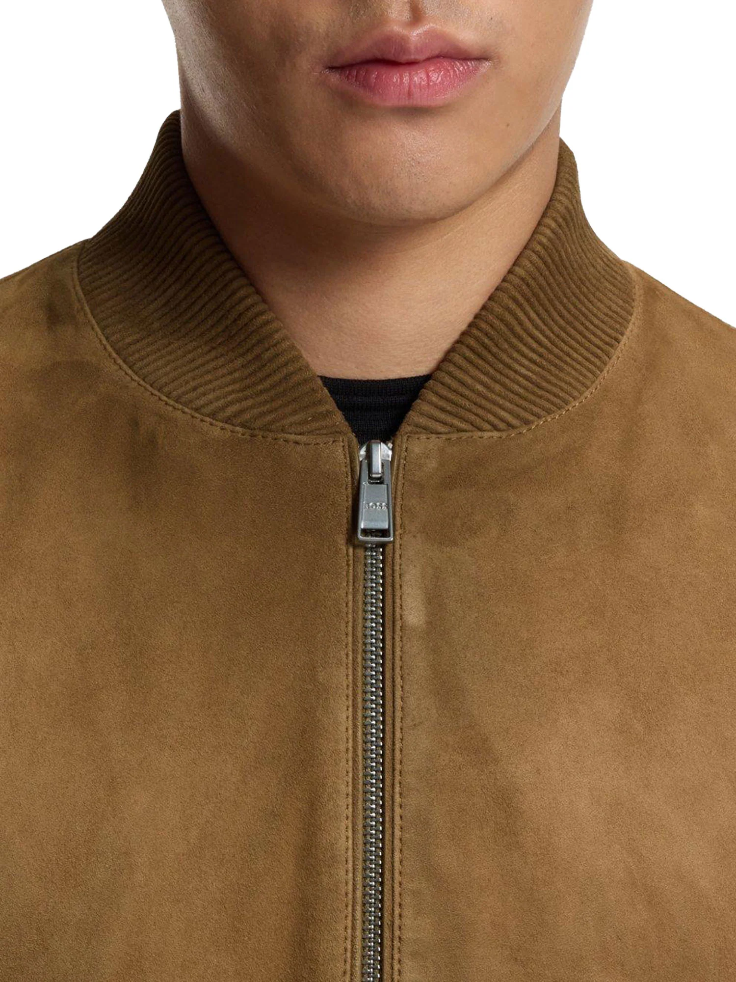 Giubbino Boss Uomo con zip H-Muller Pelle Cuoio - Image 3