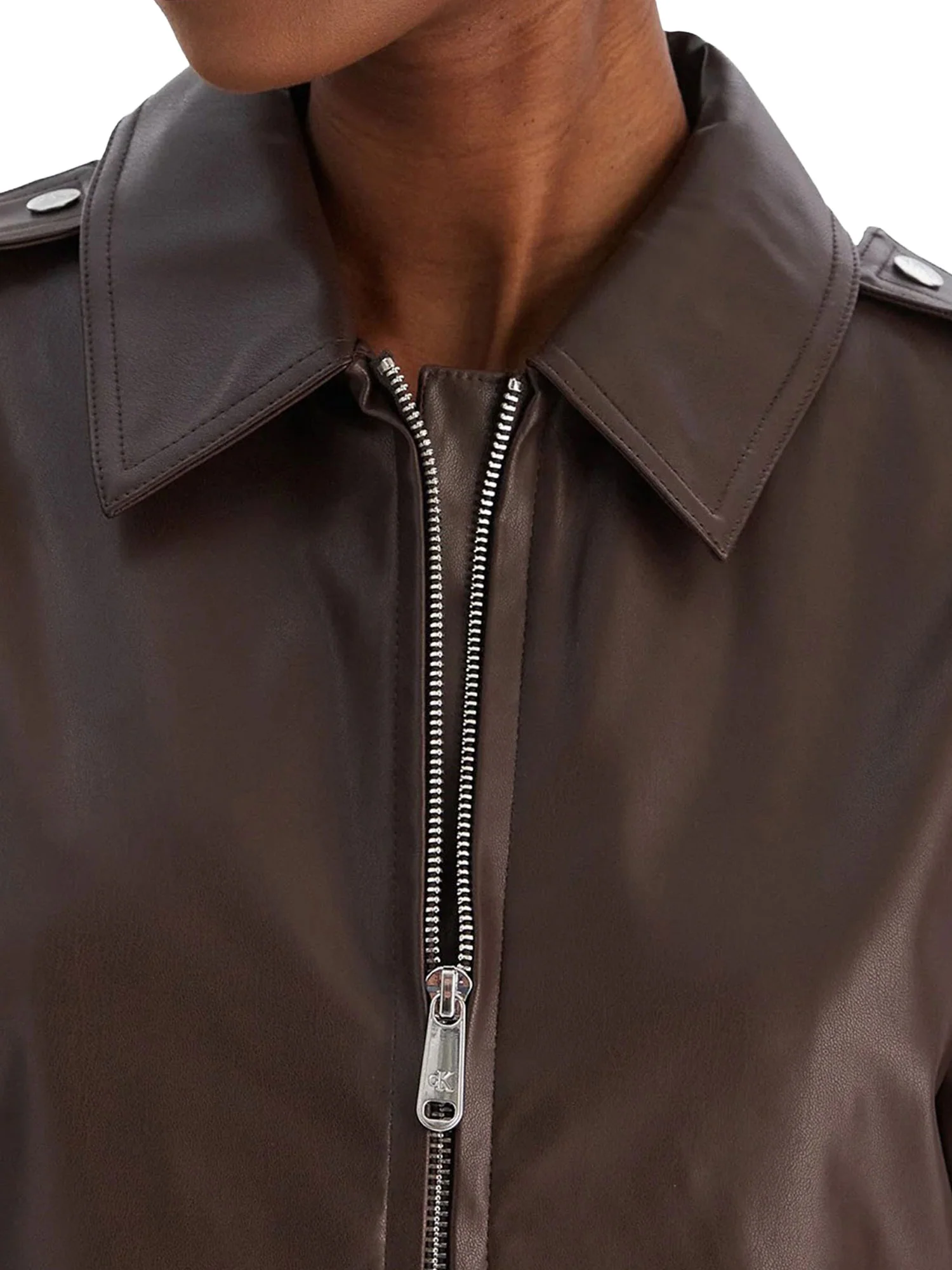Giubbino Calvin Klein Donna con zip moto
 Moro - Image 3