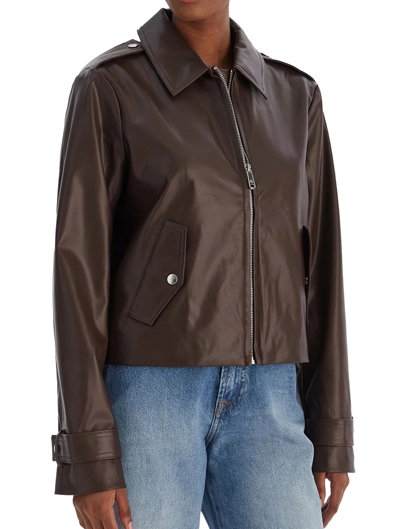 Giubbino Calvin Klein Donna con zip moto
 Moro - Image 4