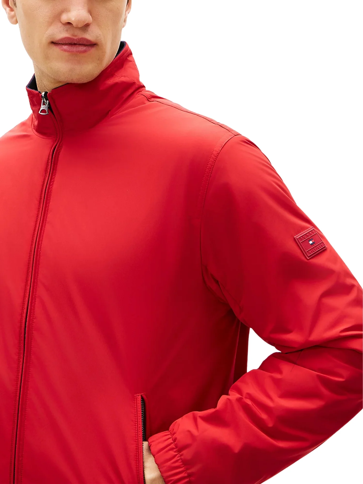 Giubbino con zip Tommy Hilfiger modello reversibile rosso - Image 4