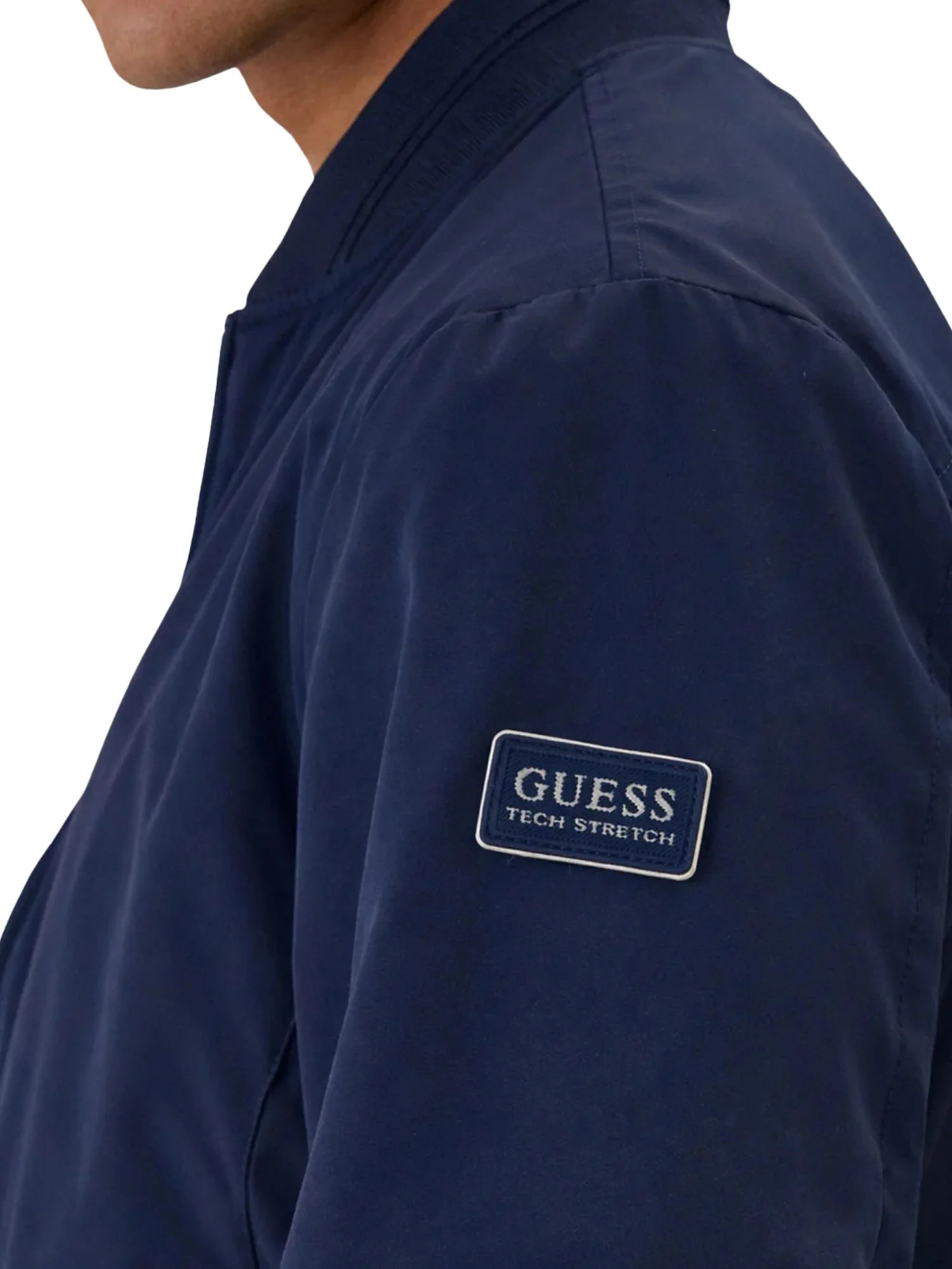 Giubbino Guess uomo con zip Aviator blu - Image 3