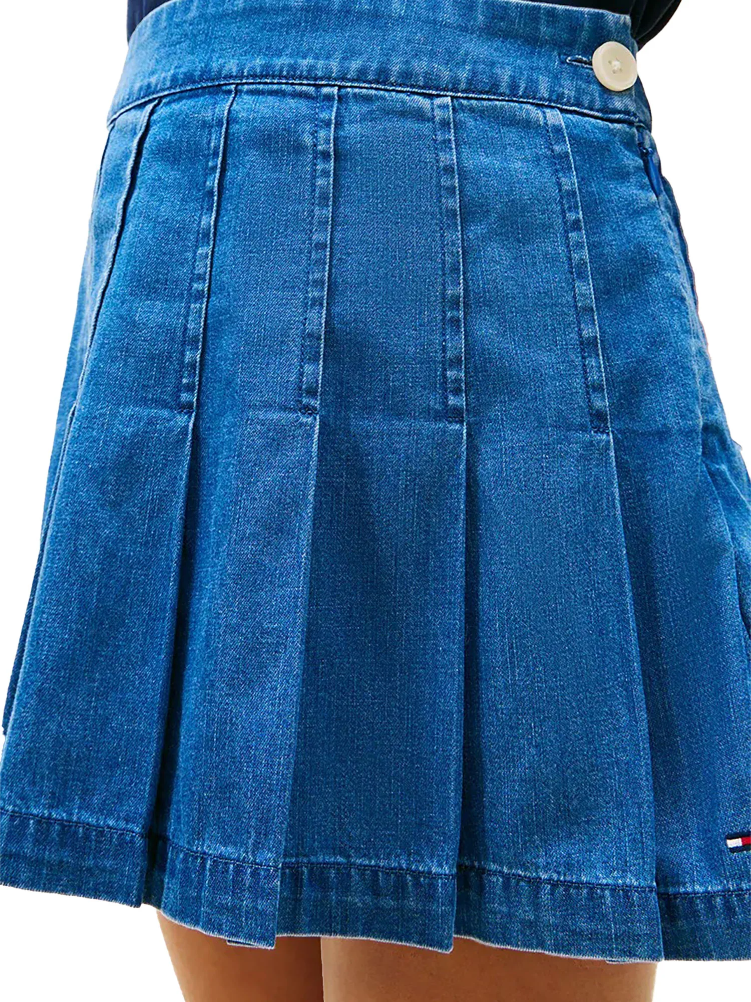 Gonna Tommy Hilfigher Ragazza in jeans pleated denim medio - Image 3