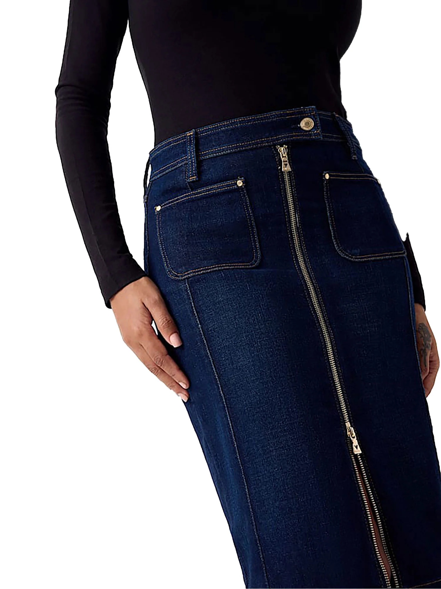 Gonna Guess Donna longuette rosita denim scuro - Image 3