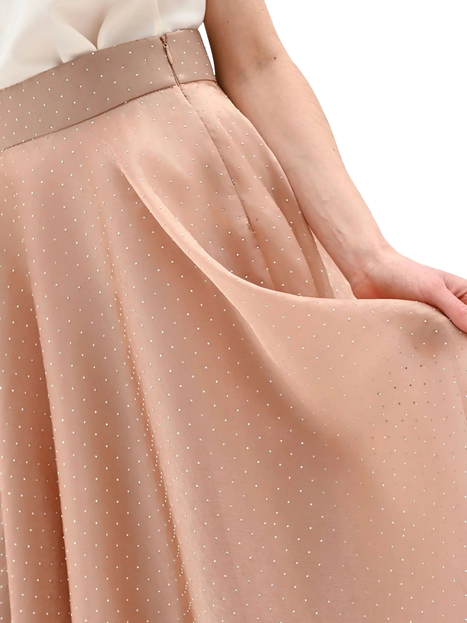 Gonna Rinascimento Donna lunga strass allover bronzo - Image 5