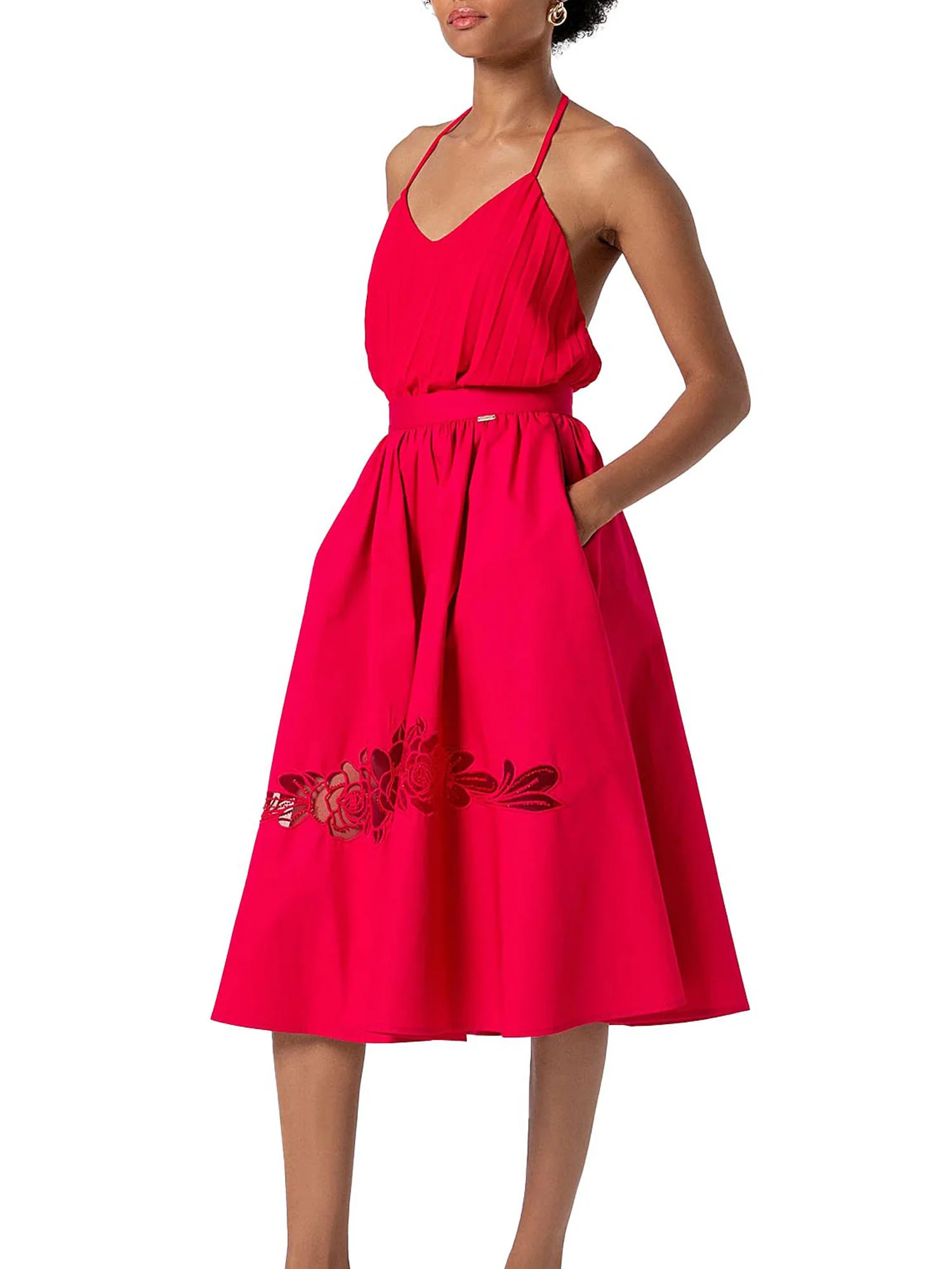 Gonna Fracomina Donna midi con ricamo fragola - Image 2