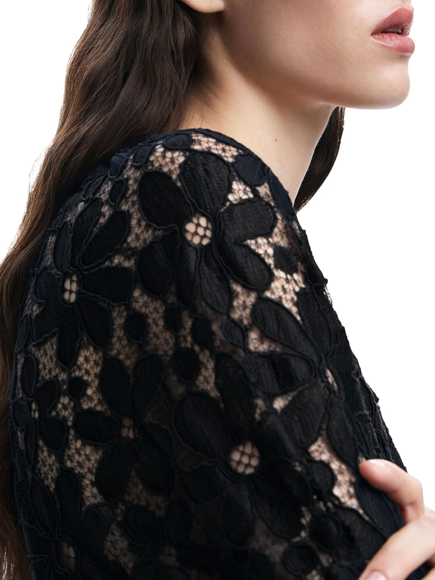 Blusa in pizzo Musas nero - Image 3