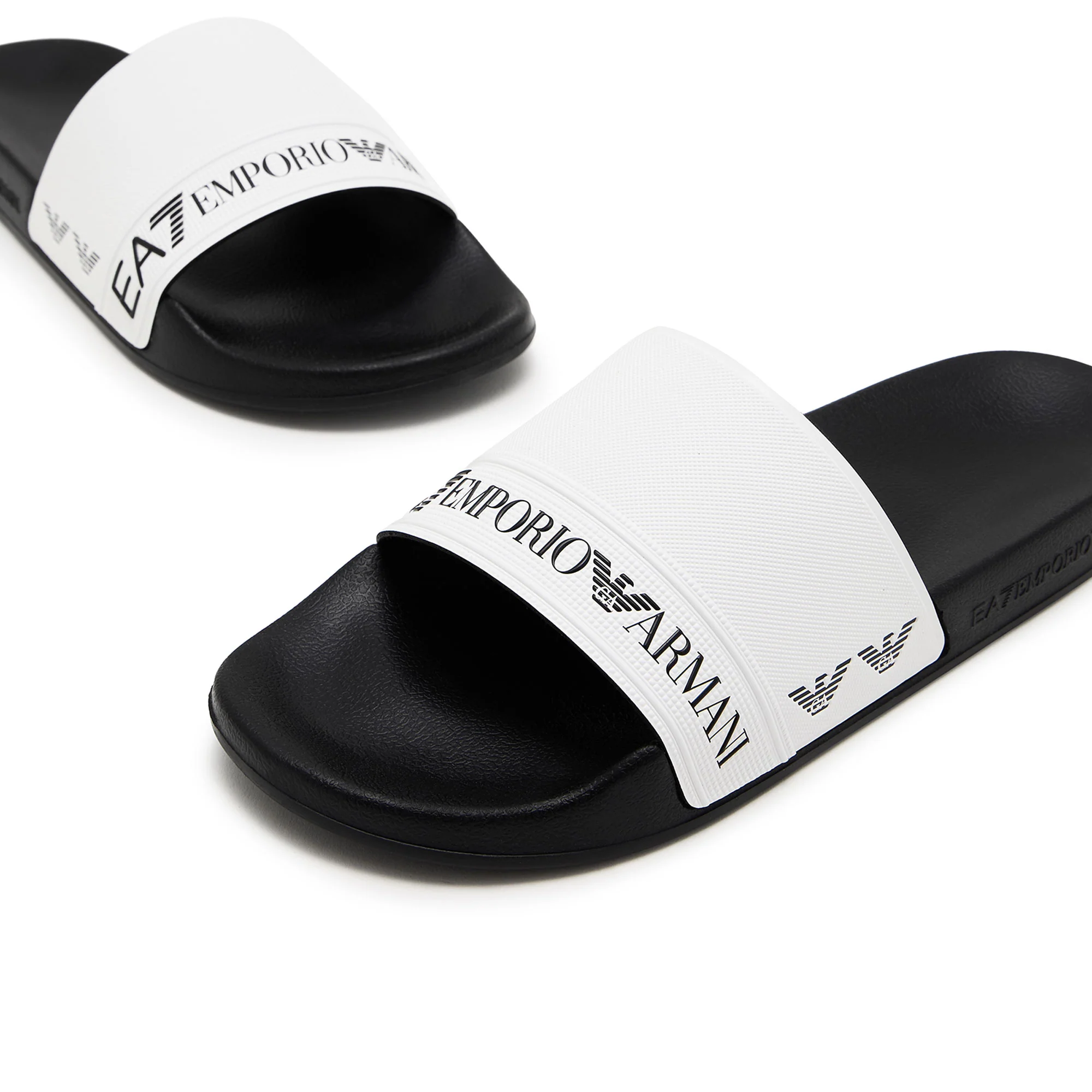 Ciabatta fascia logo pvc nero/bianco - Image 3