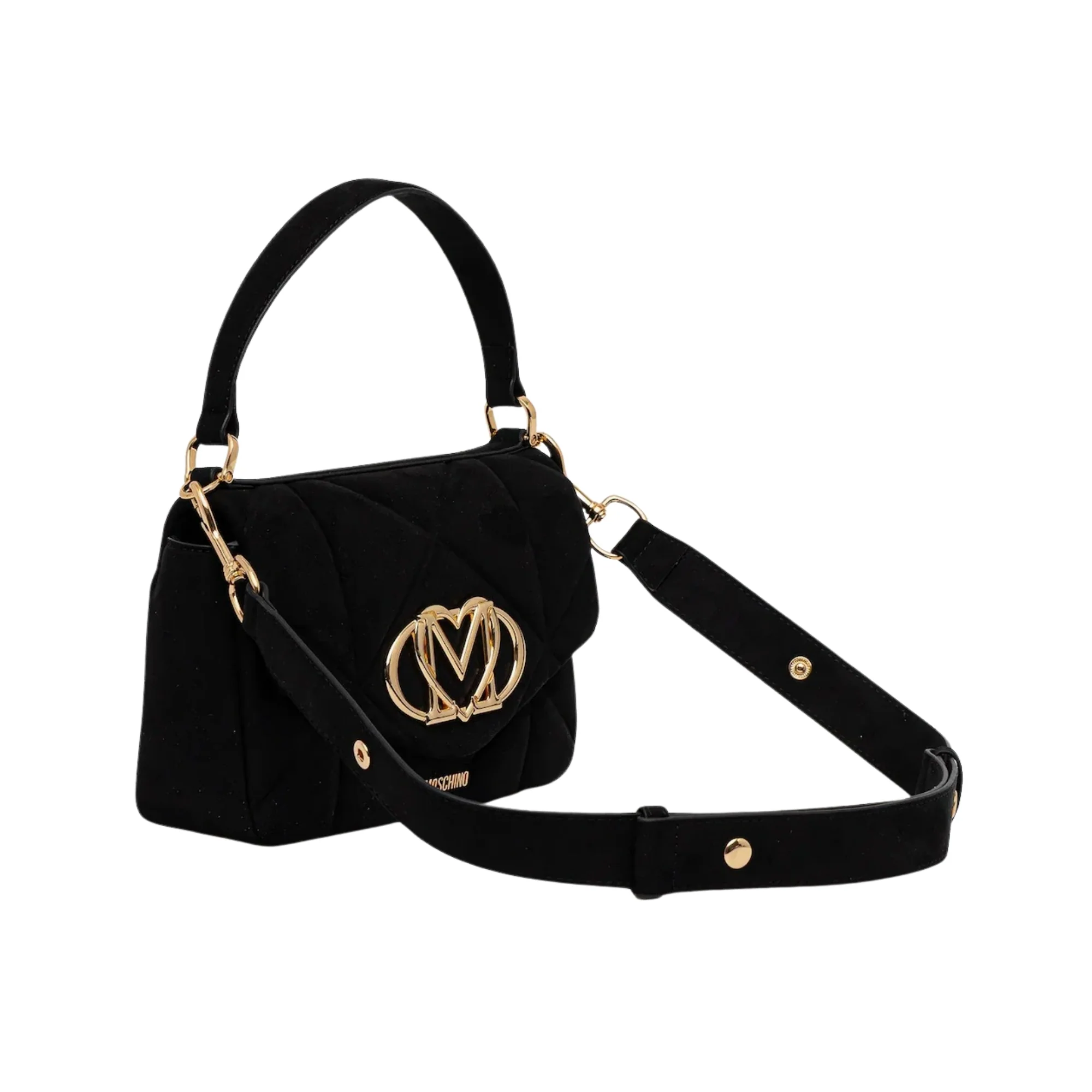 Borsa small mini Love Moschino handbag quilted velour nero - Image 2