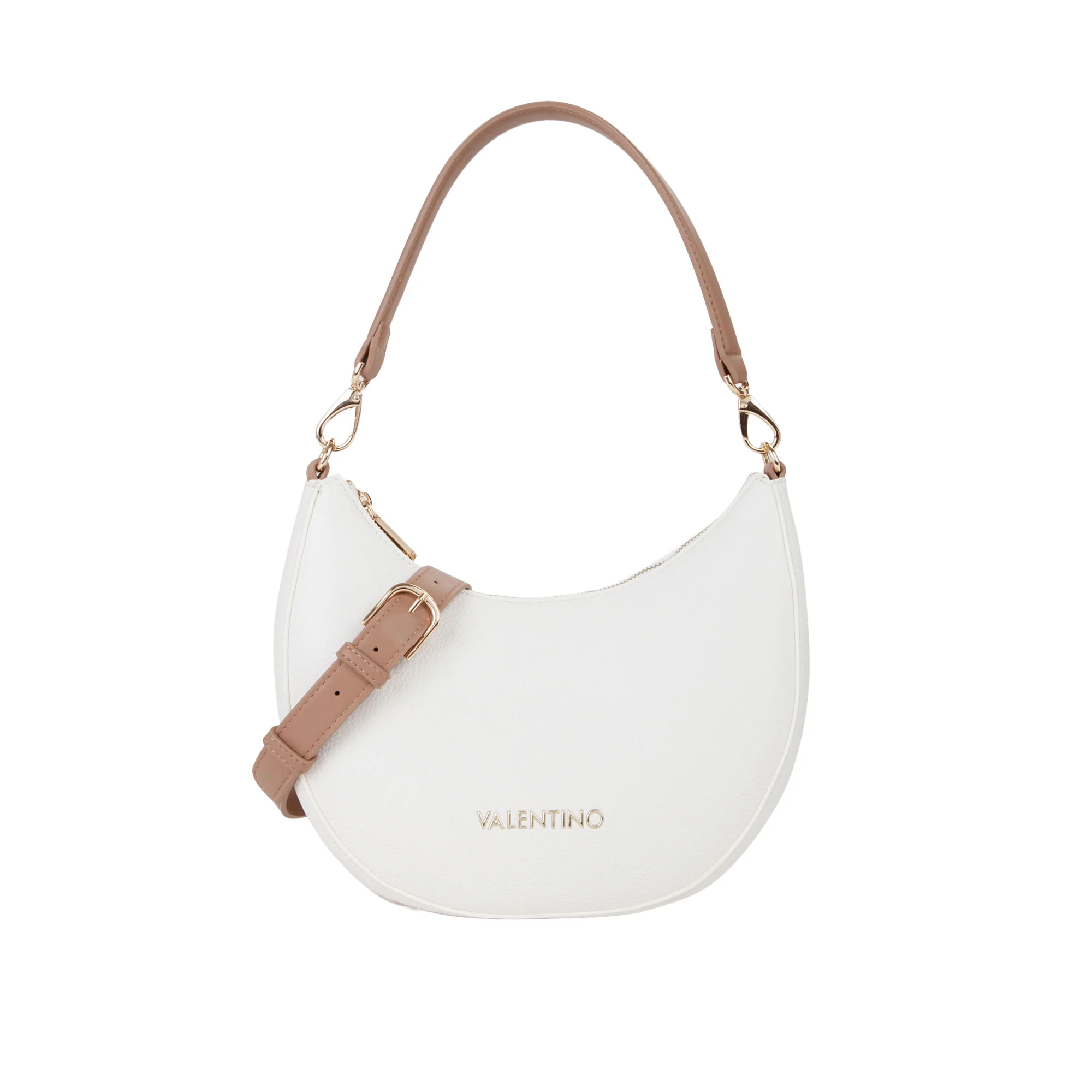 Borsa a spalla hobo Valentino donna Alexia bianco/cuoio - Image 2