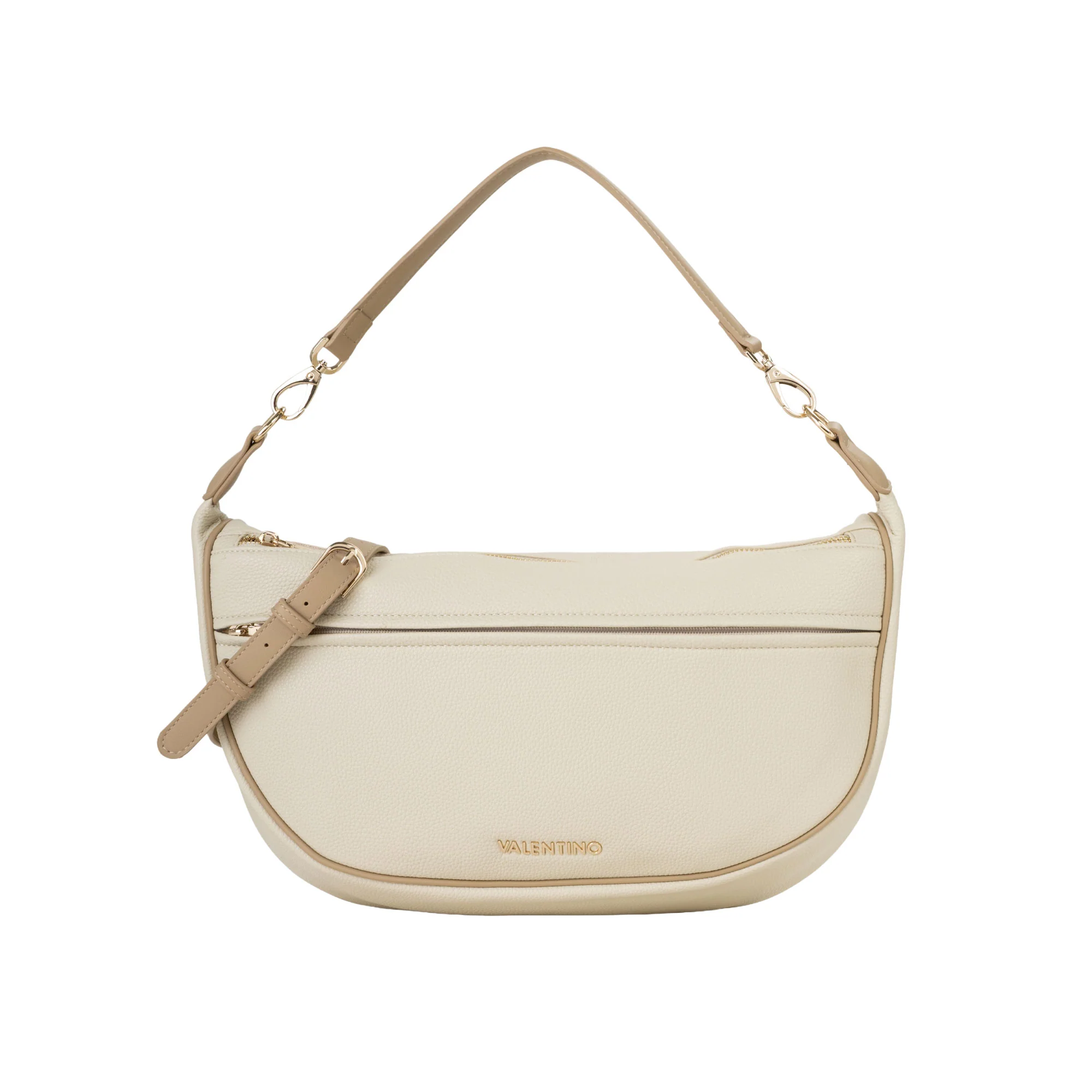 Borsa a spalla hobo Valentino donna Daphne Re ecrù