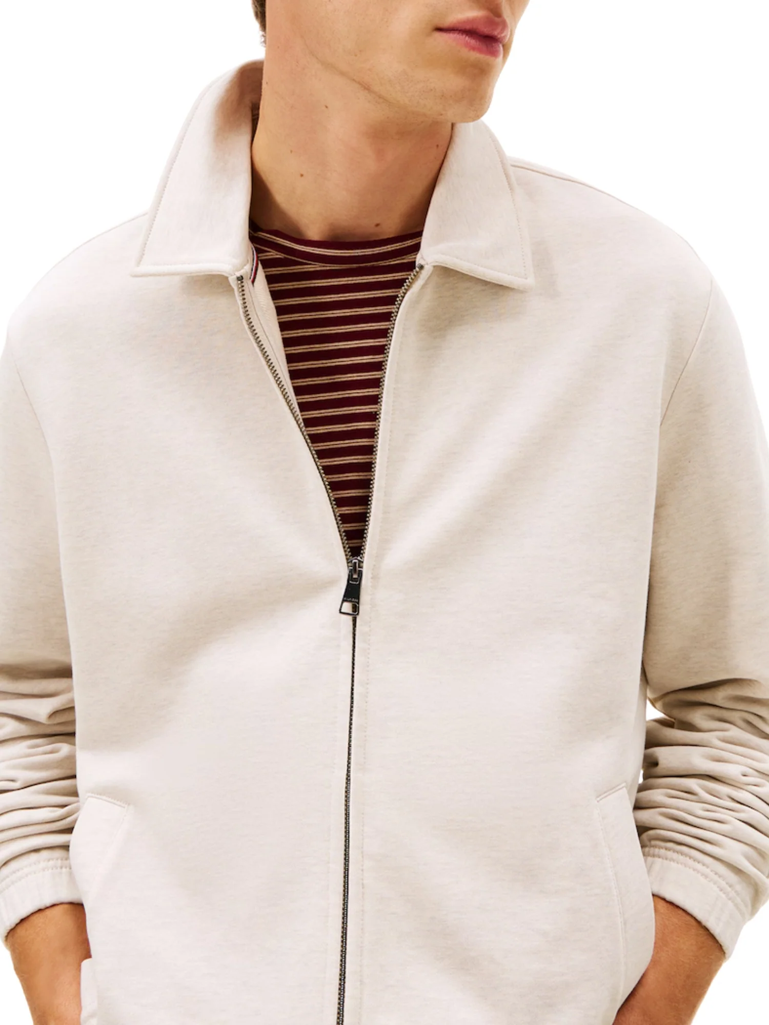 Giacca Tommy Hilfiger modello ivy modello essential terry latte - Image 3
