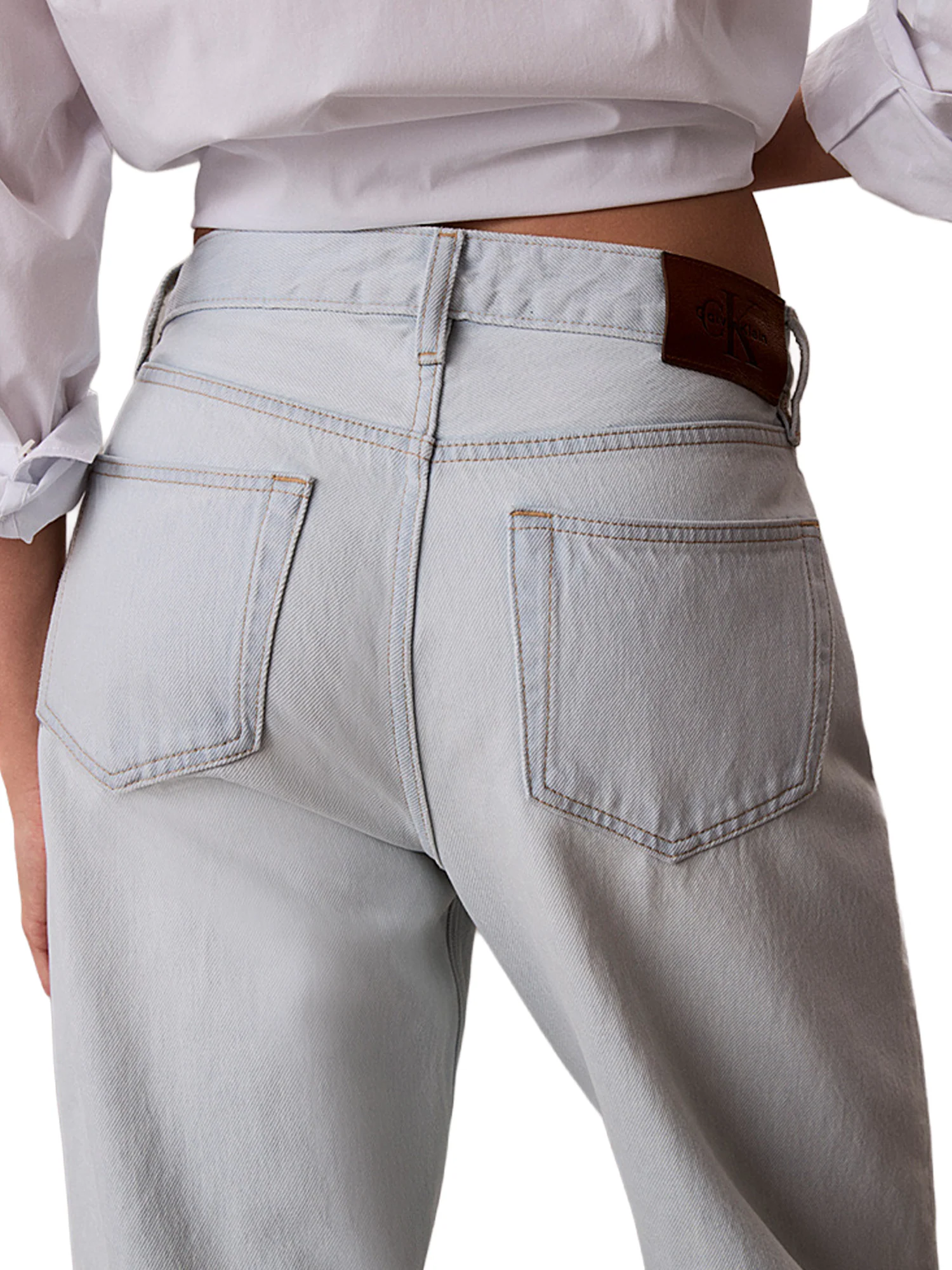 Jeans Calvin Klein Donna modello 90s straight
 Denim chiaro - Image 3
