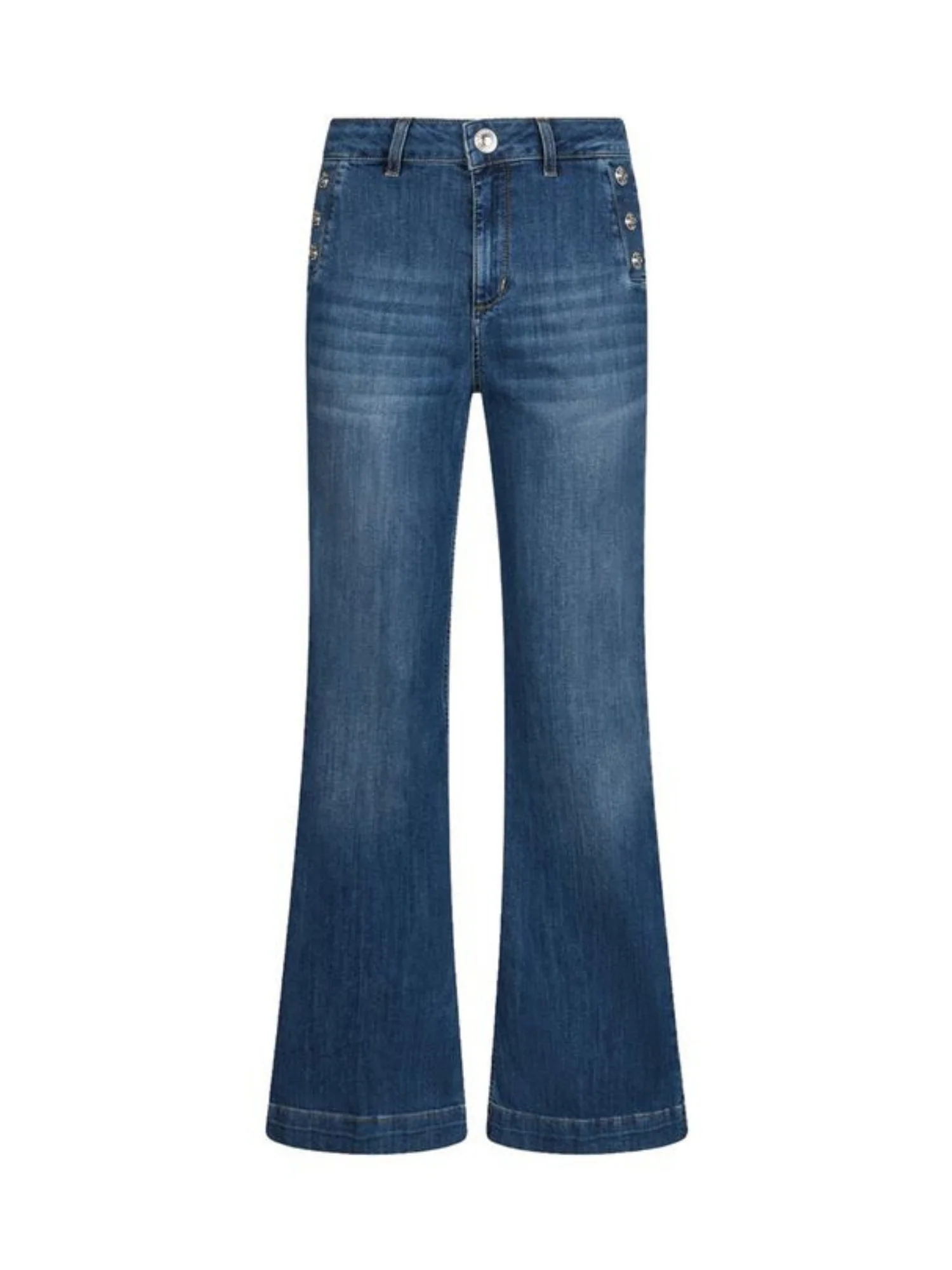 Jeans B.Up Liu Jo donna modello Flare Button HW denim scuro - Image 3