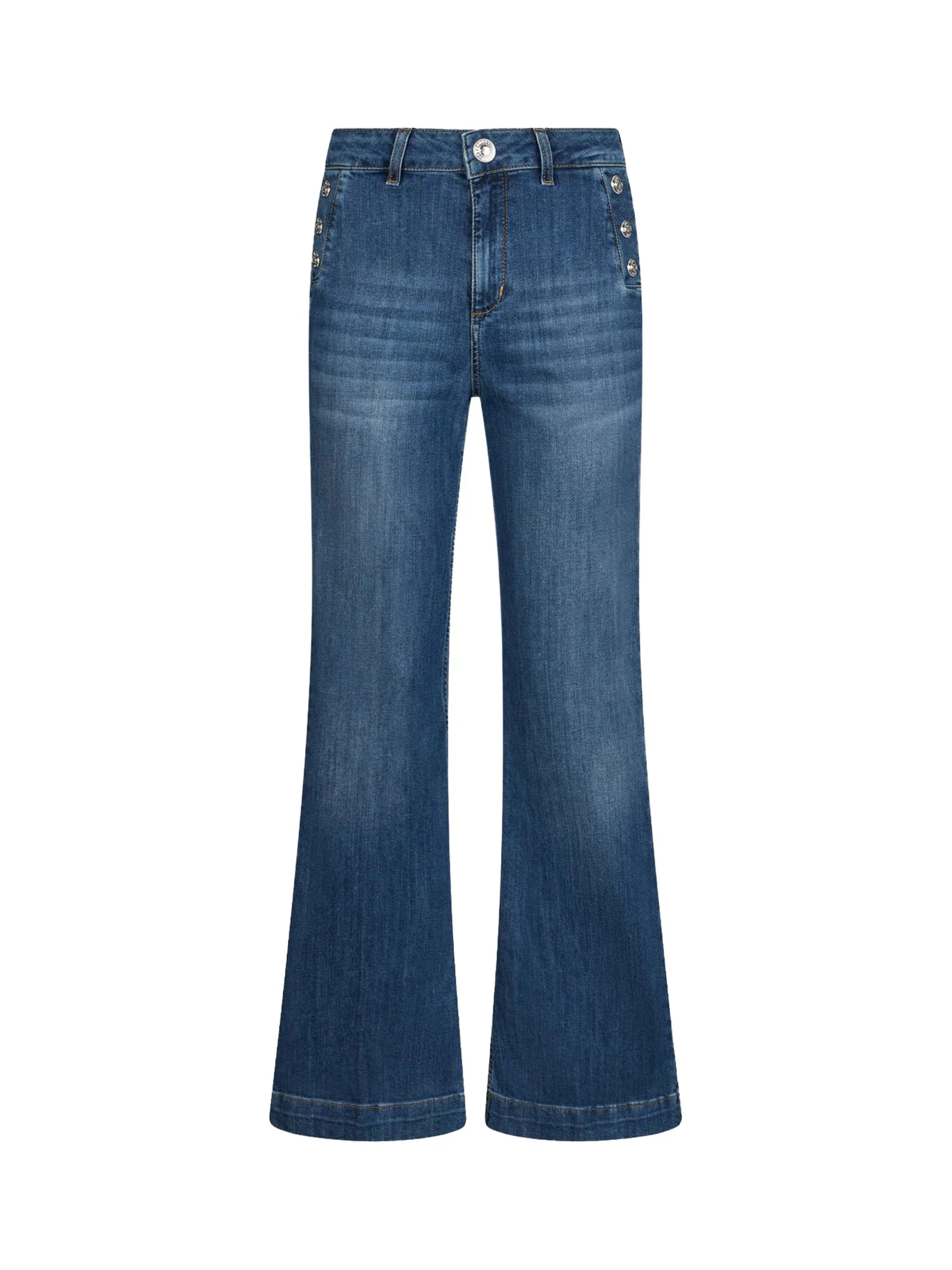Jeans B.Up Liu Jo donna modello Flare Button HW denim scuro - Image 4