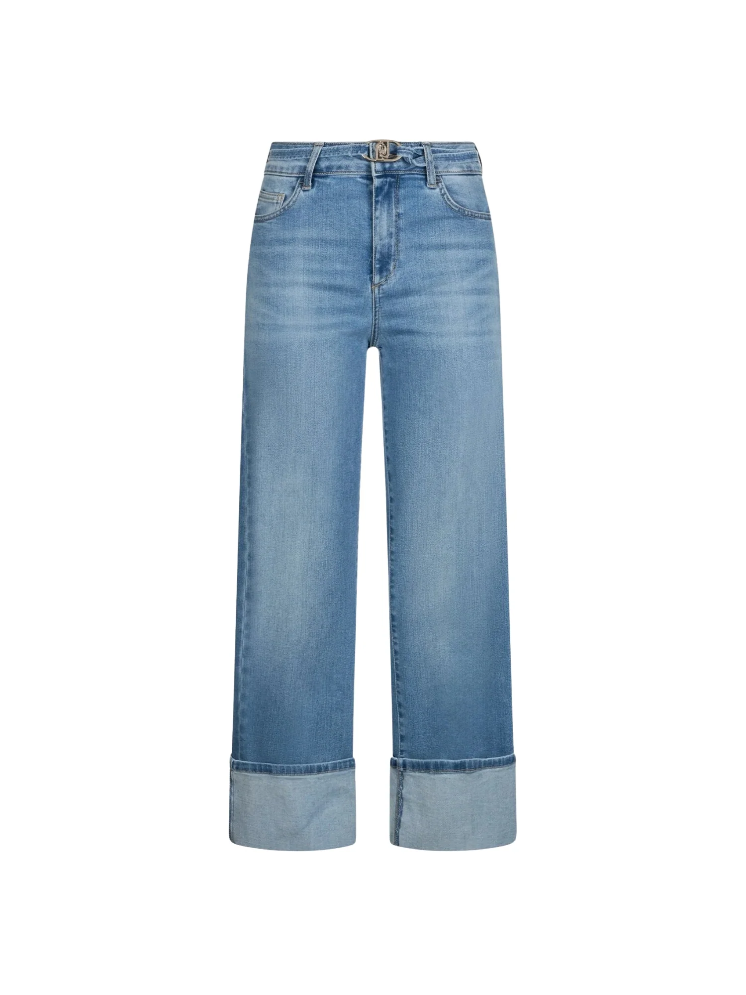 Jeans B.Up Liu Jo donna modello Good Cropped HW denim chiaro - Image 3