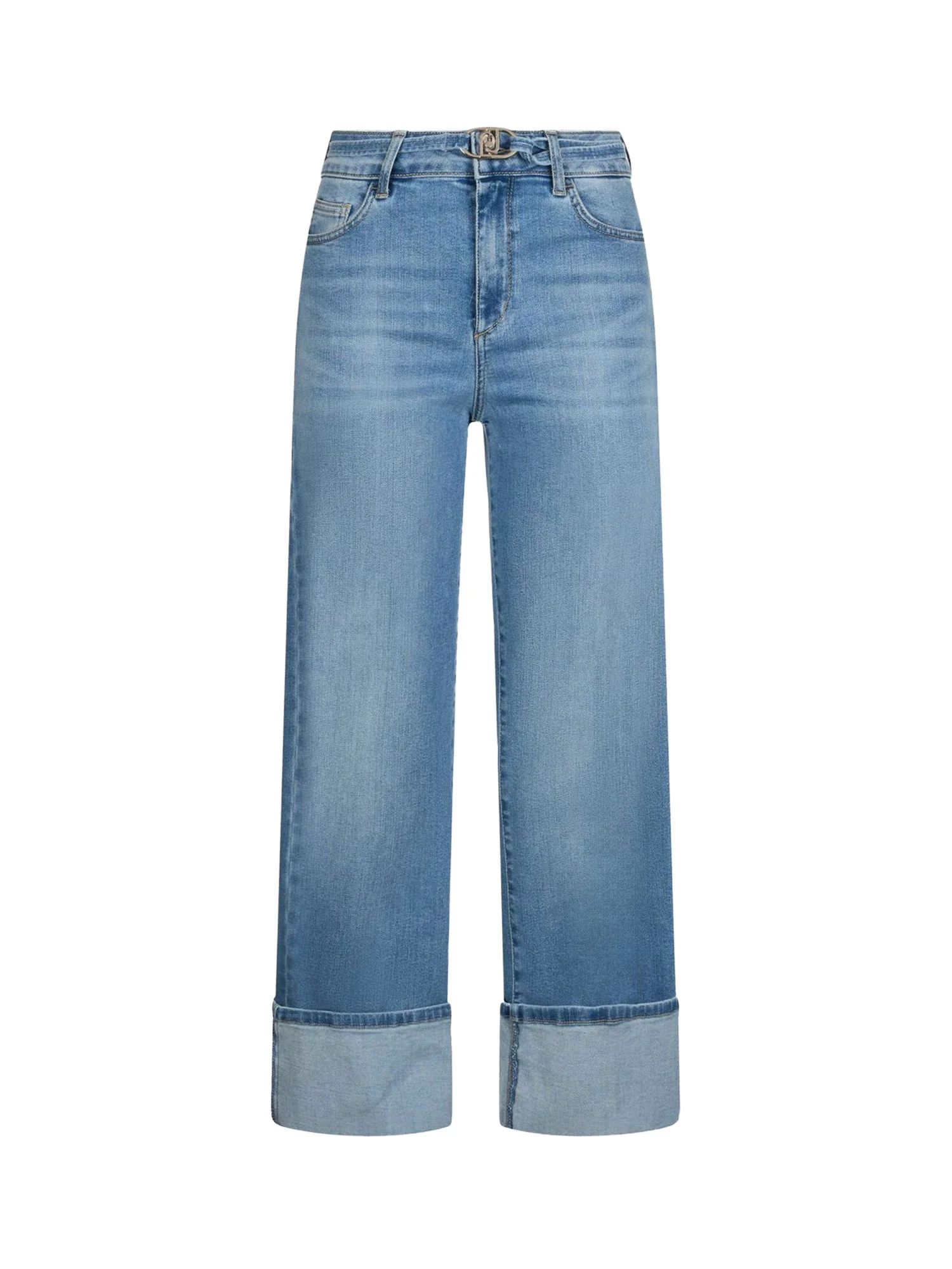 Jeans B.Up Liu Jo donna modello Good Cropped HW denim chiaro - Image 4