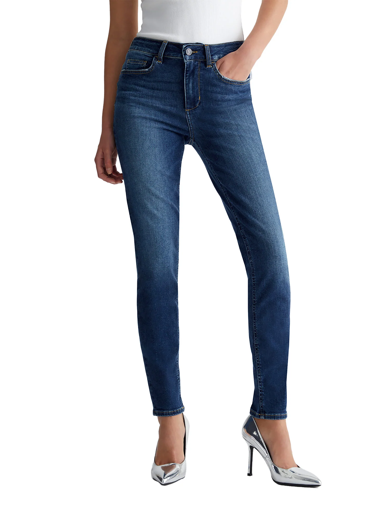 Jeans bottom up Divine hw denim medio