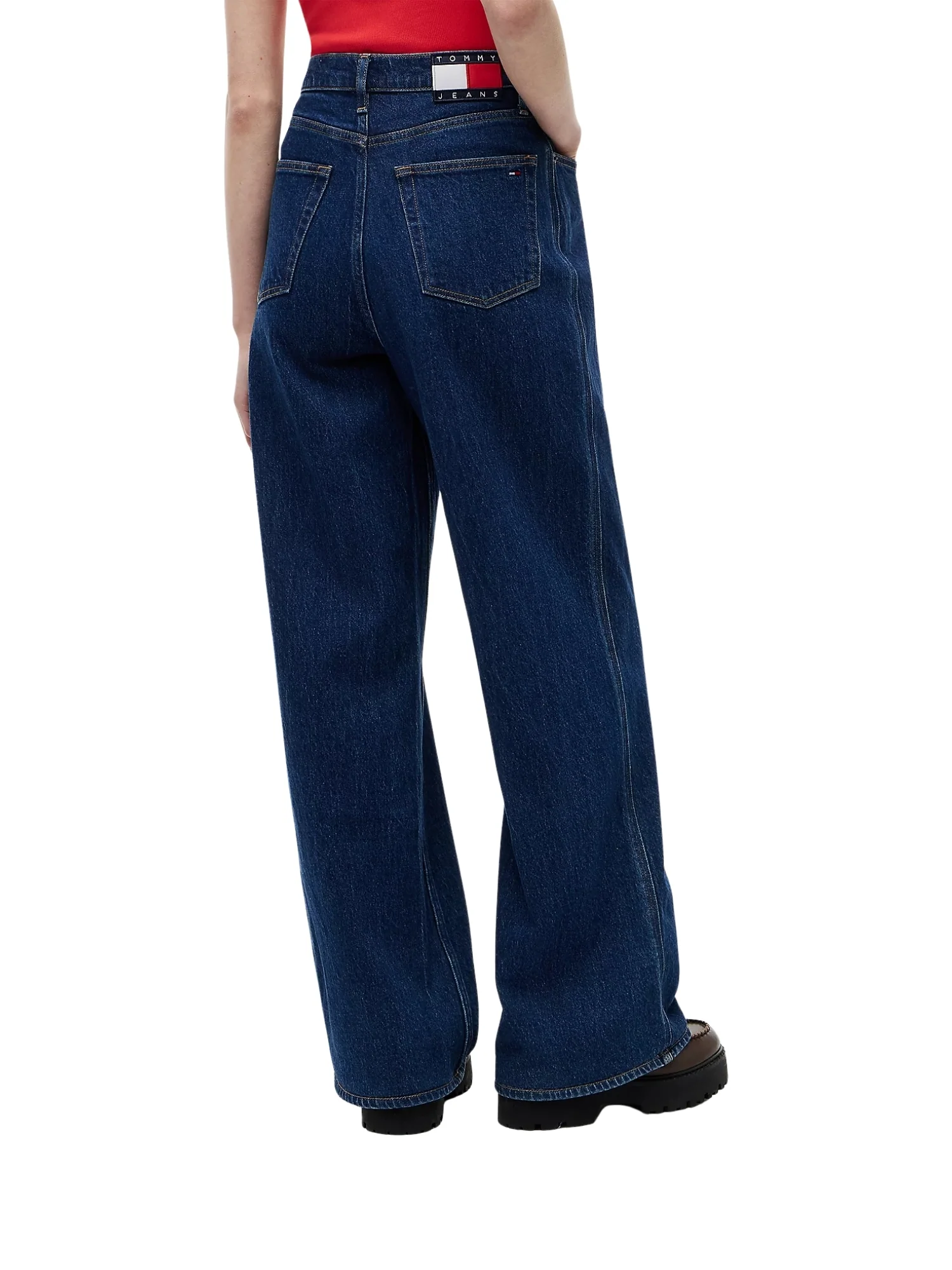 Pantalone Tommy Jeans modello claire hr wide denim scuro - Image 2