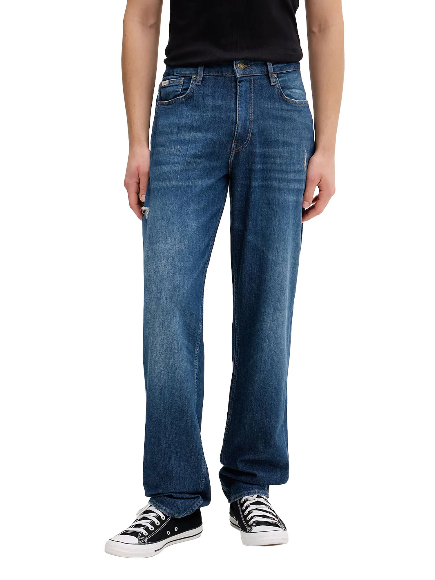 Jeans Guess uomo G15 Relaxed Taper denim scuro