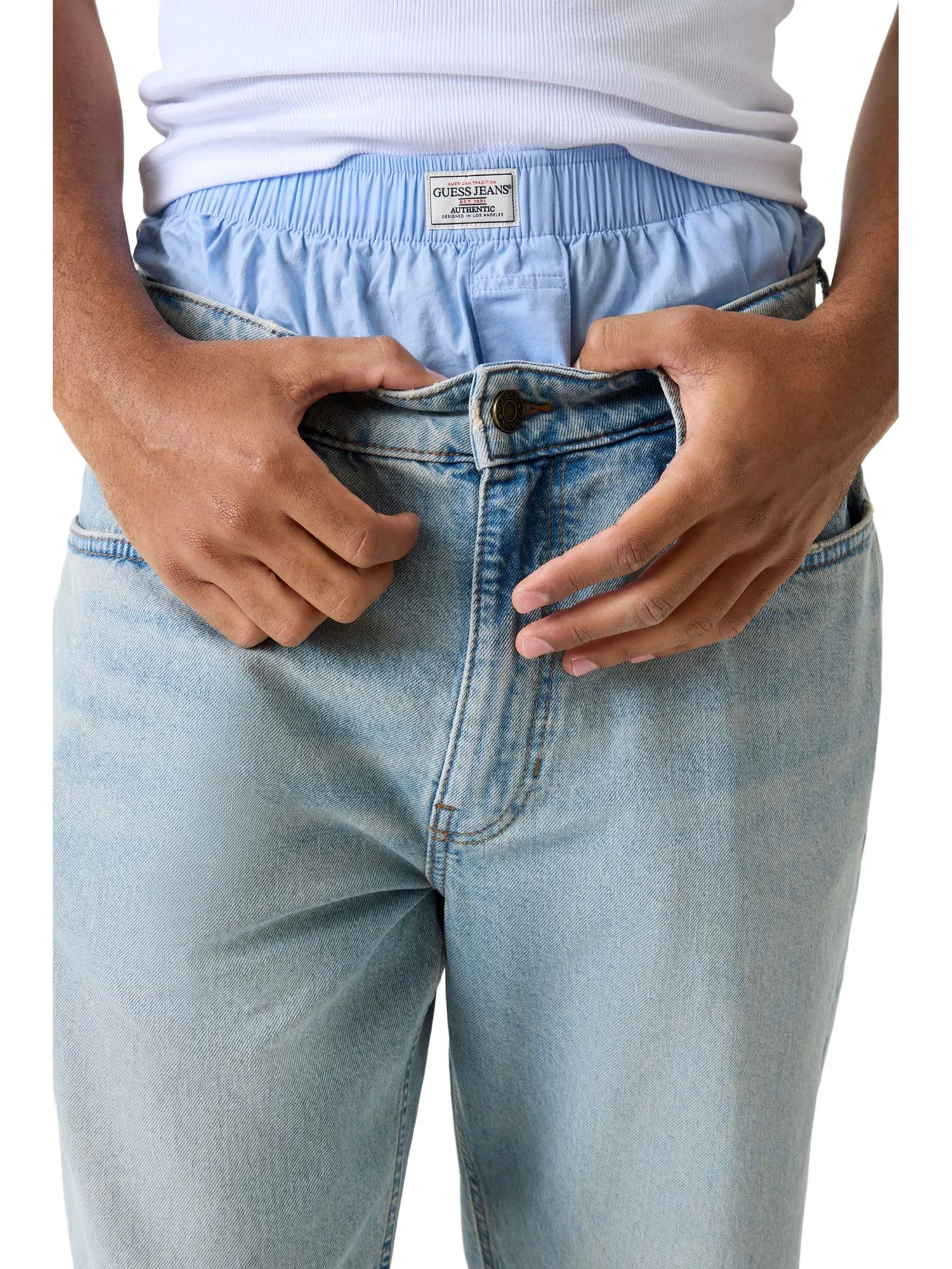 Jeans Guess uomo G15 Relaxed Taper denim vintage - Image 3