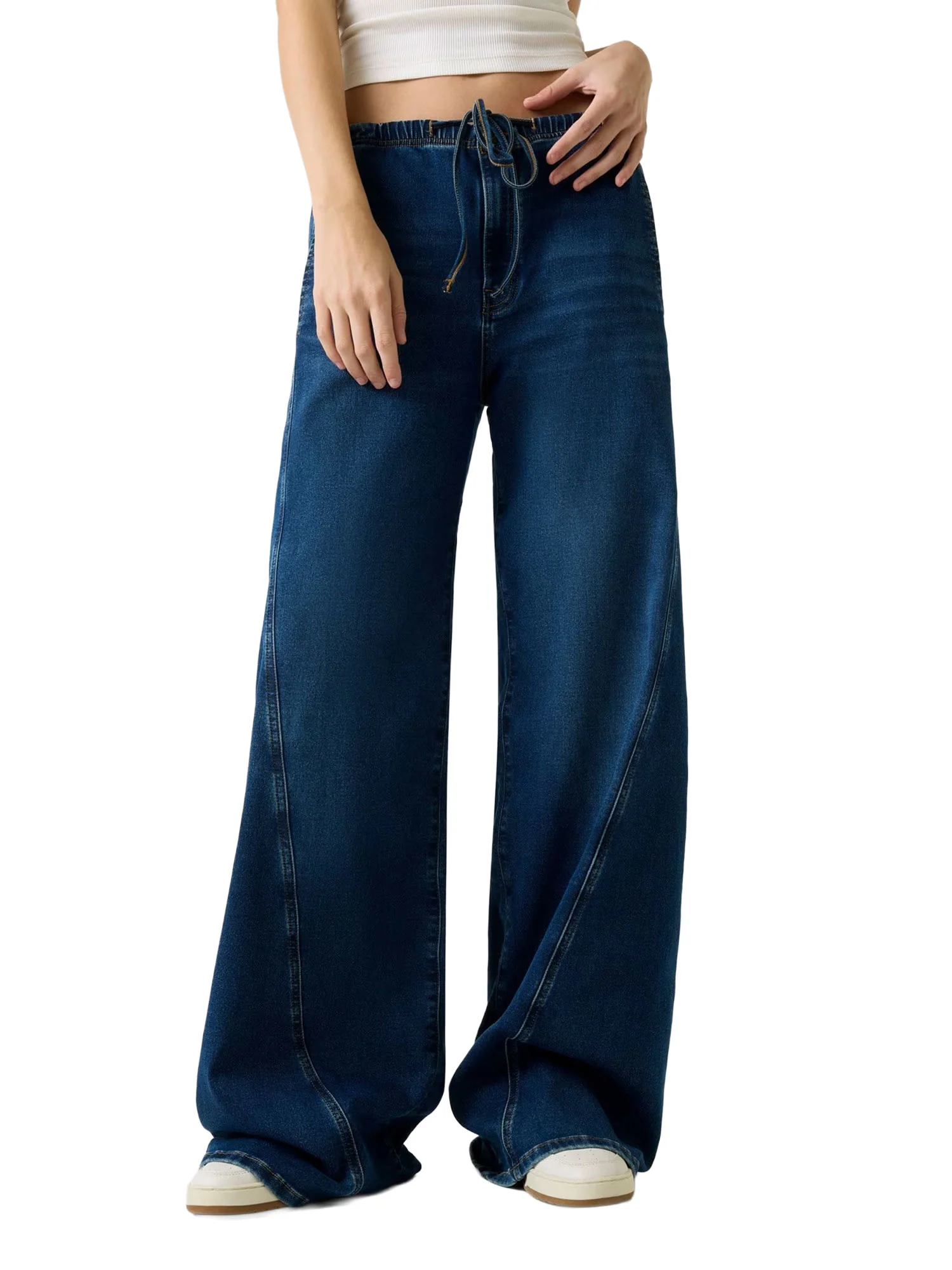 Jeans Guess donna Jogger Twisted denim scuro
