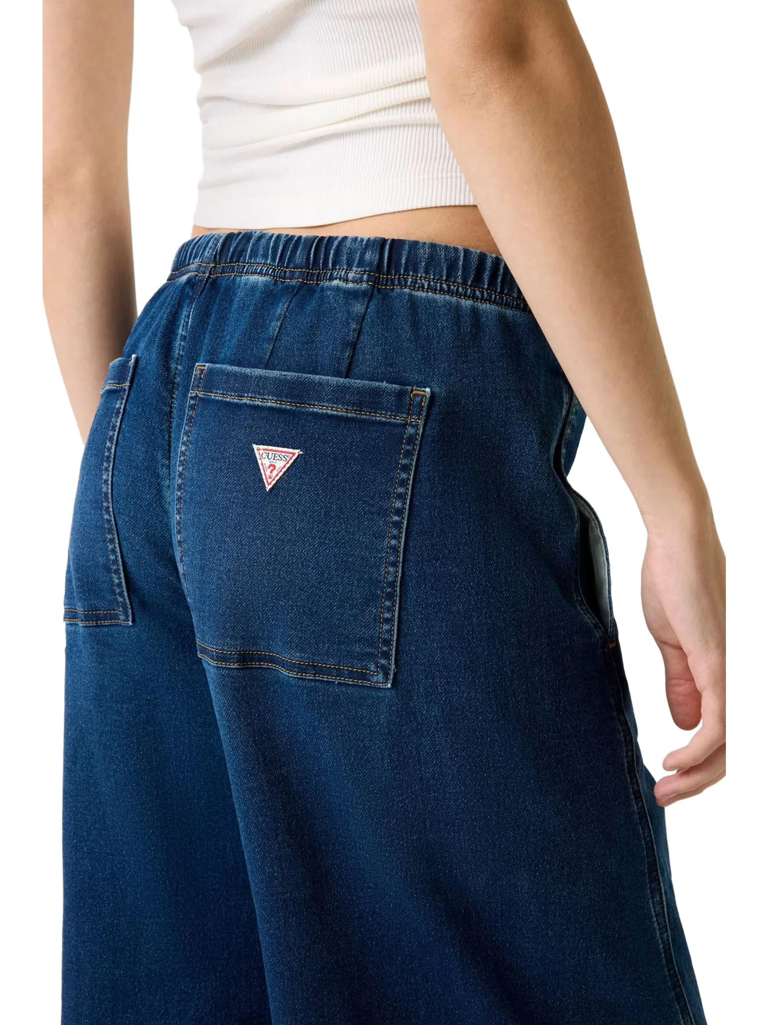 Jeans Guess donna Jogger Twisted denim scuro - Image 3