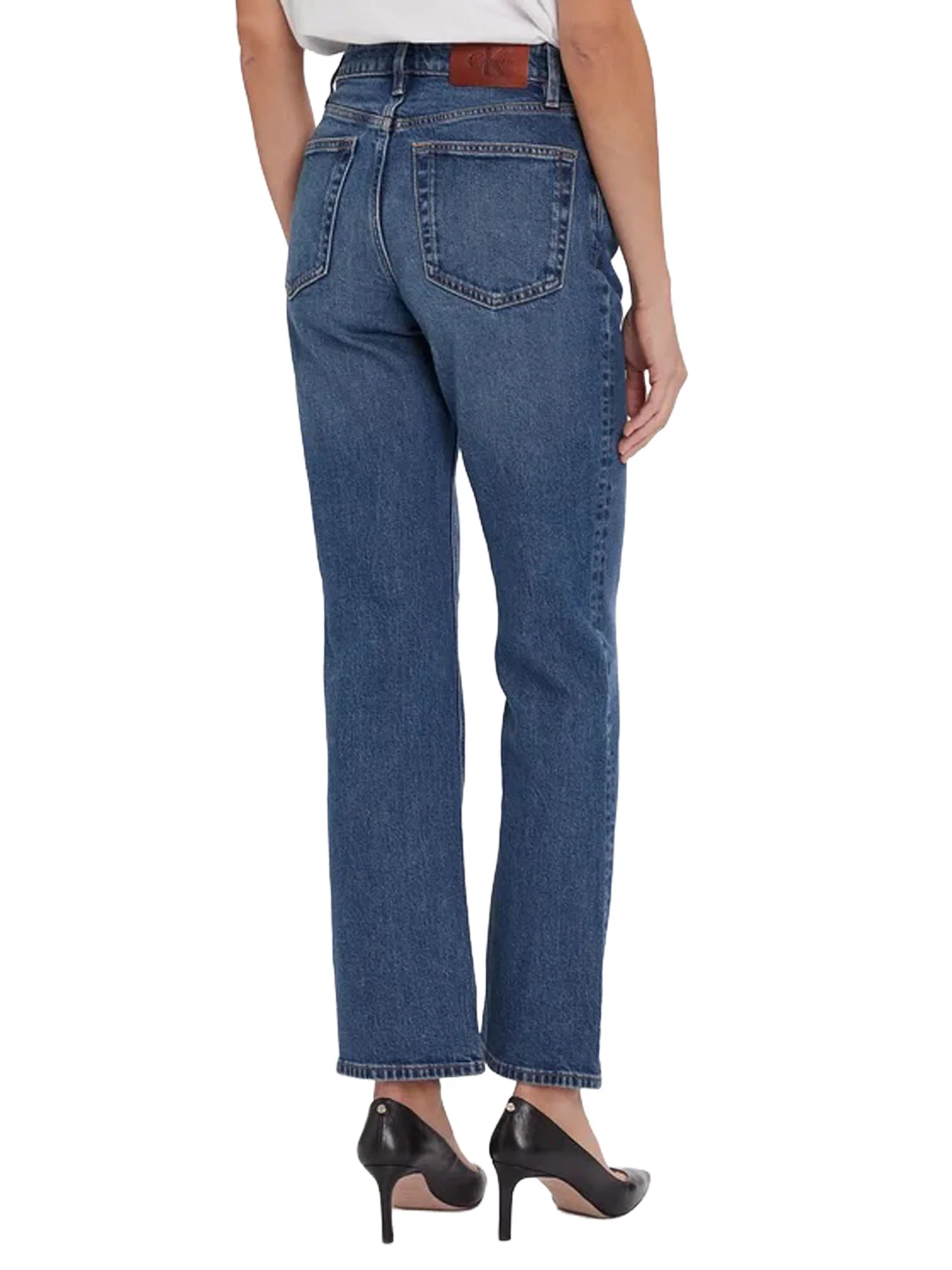 Jeans Calvin Klein modello high rise straight
 Denim medio - Image 2