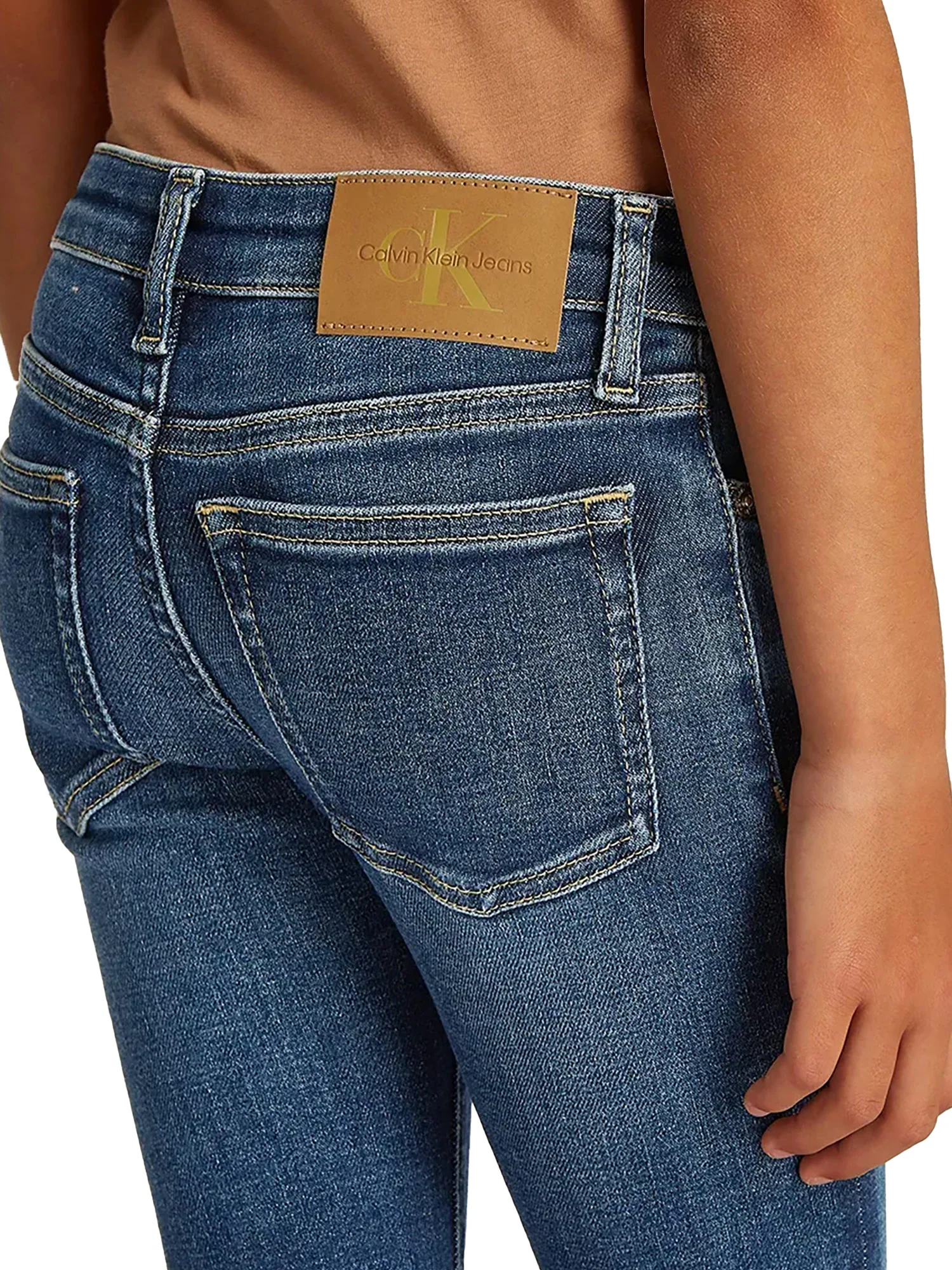 Jeans kids a zampa in denim scuro - Image 5