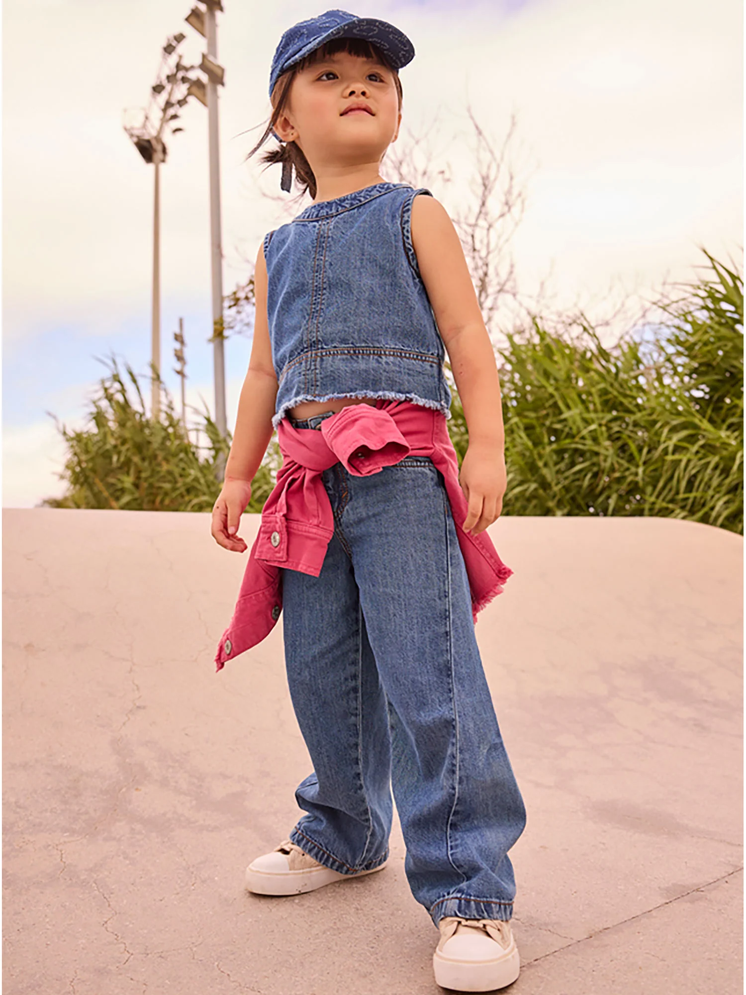 Jeans lungo Mayoral Bambina wide leg denim scuro - Image 4