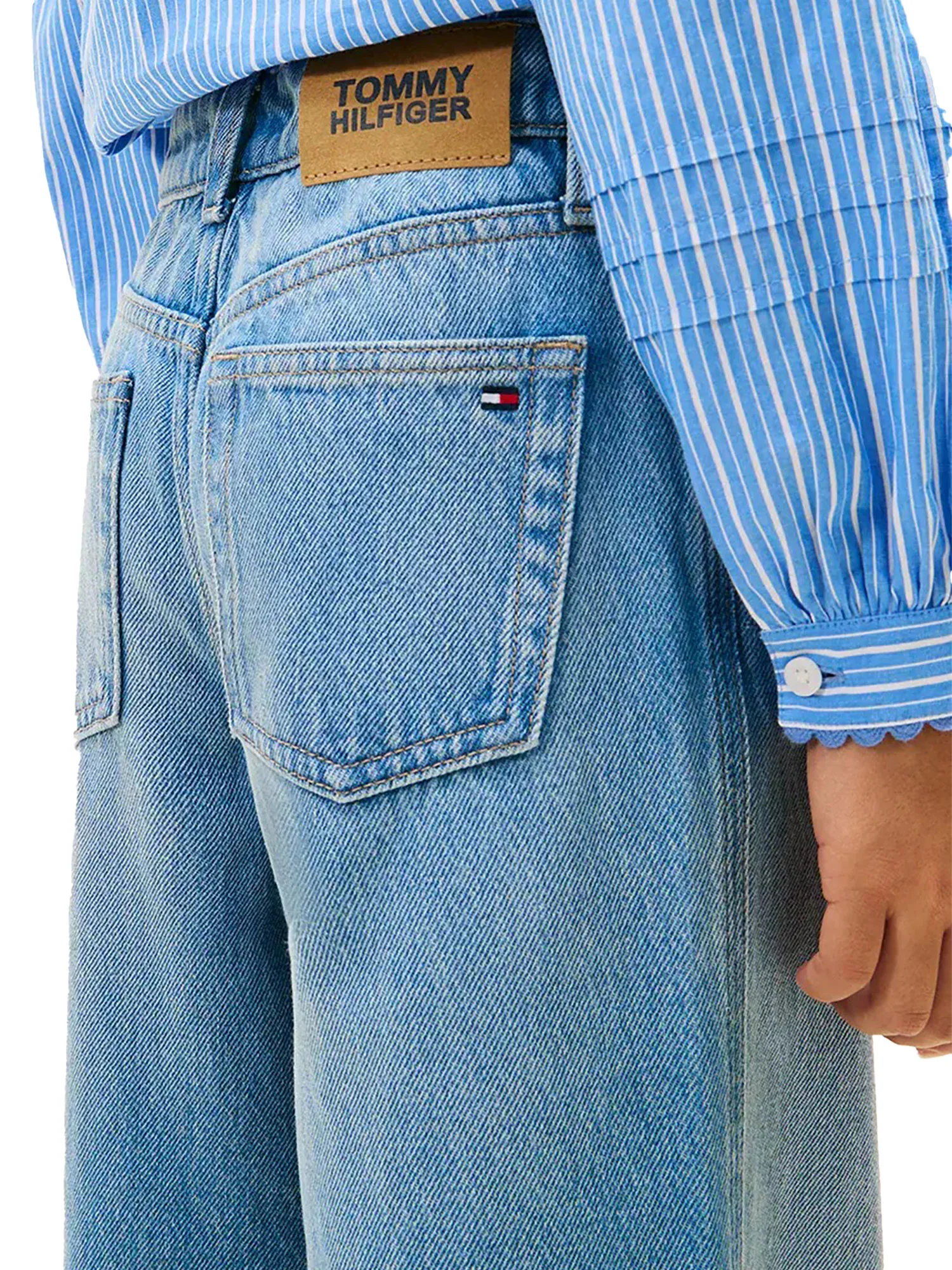 Jeans Tommy Hilfigher Ragazza mabel wide leg denim medio - Image 4
