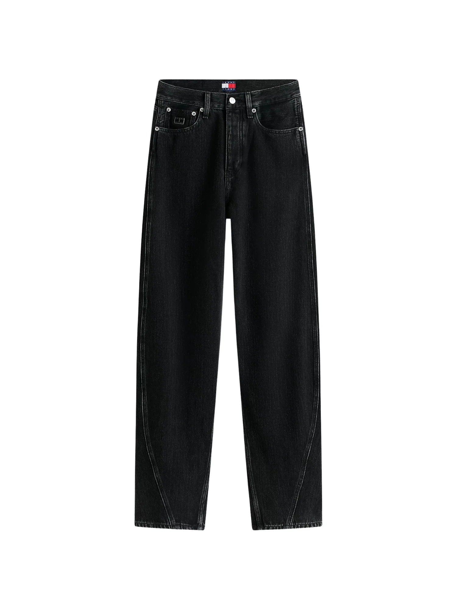 Pantalone Tommy Jeans modello mid rise barrel black denim - Image 4