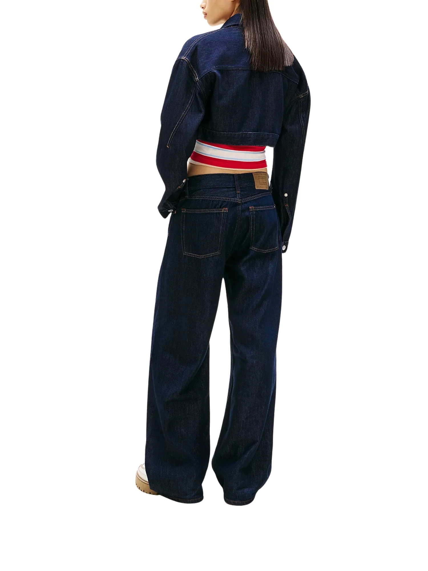 Pantalone Tommy Jeans modello mid rise loose denim scuro - Image 2