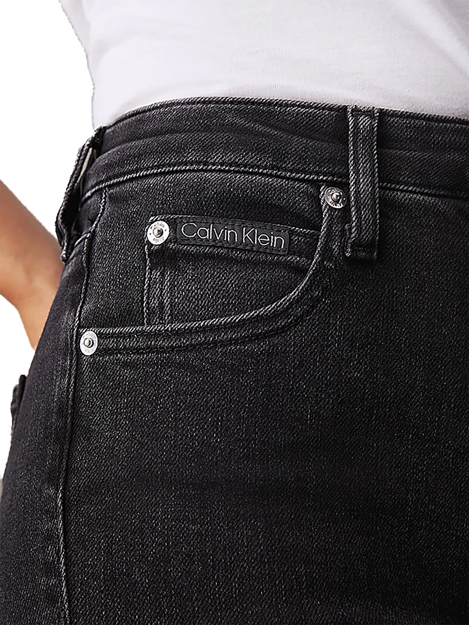 Jeans modello bootcut skinny in black denim - Image 4