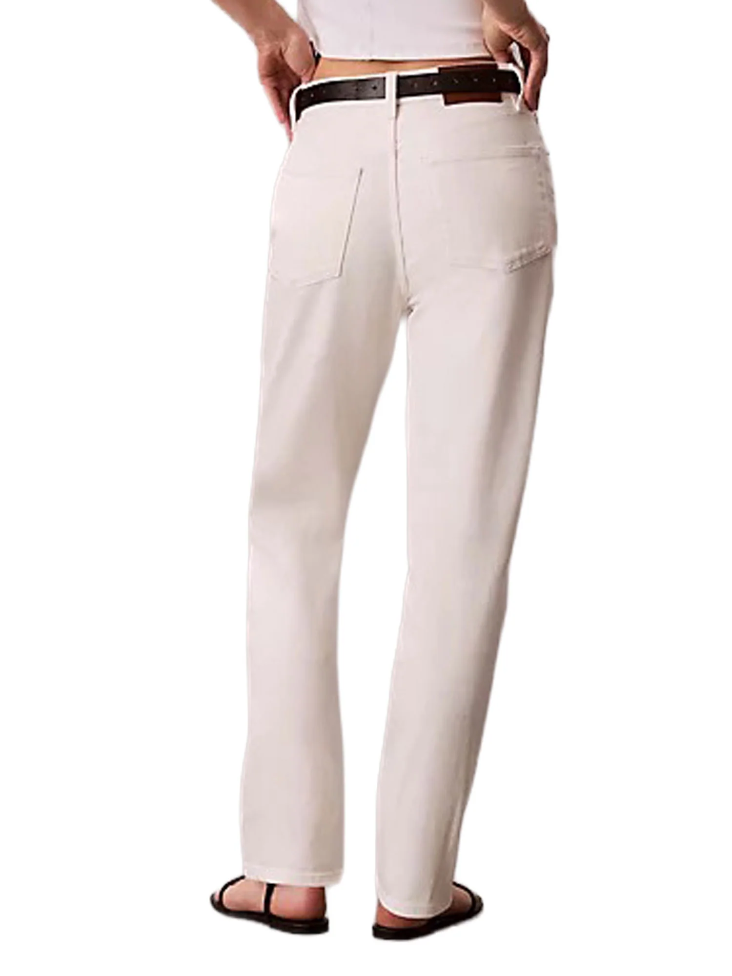 Jeans Calvin Klein Donna modello mom jeans
 Bianco - Image 3